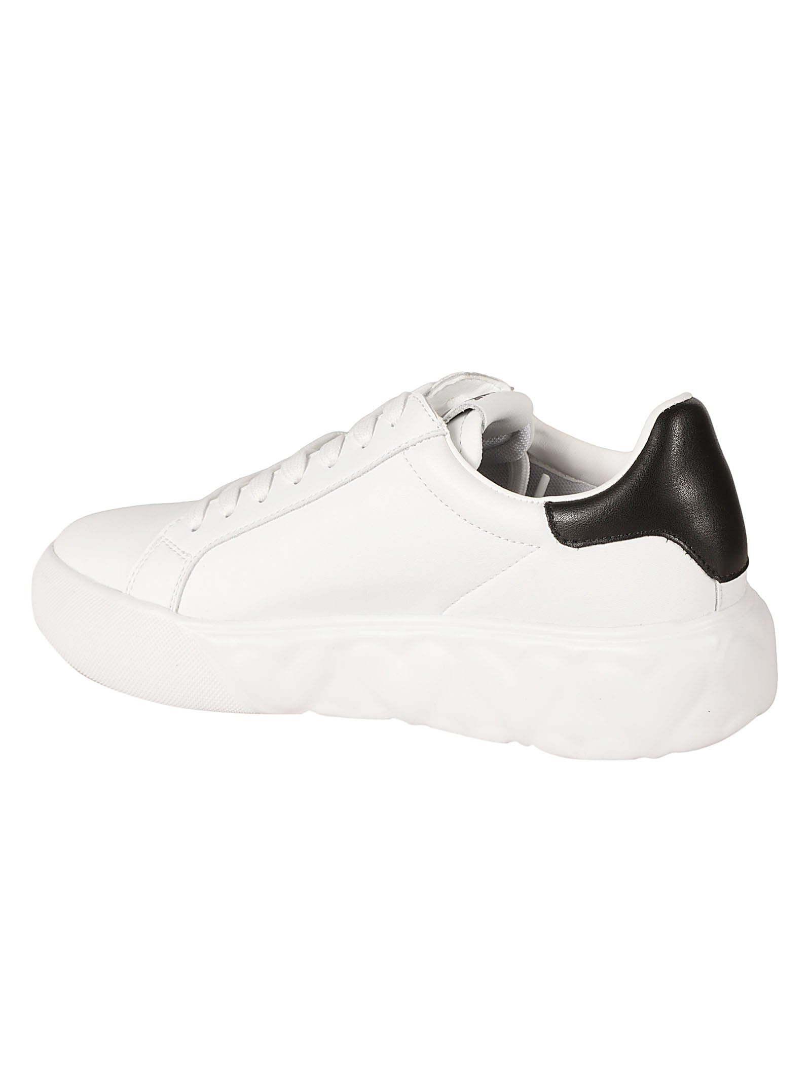 Shop Love Moschino Heart 45 Sneakers In White/black