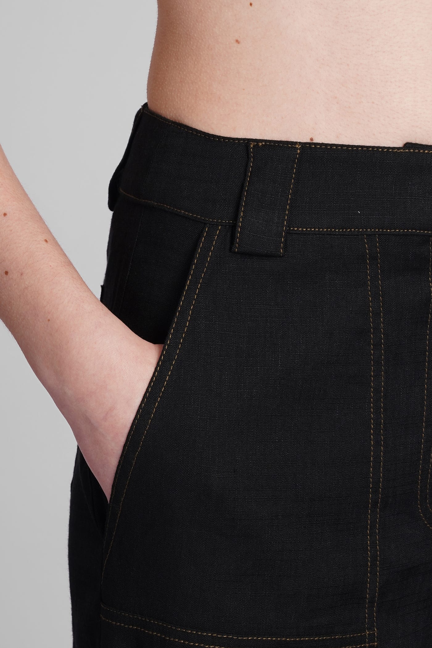 Shop Cult Gaia Wynn Pants In Black Linen