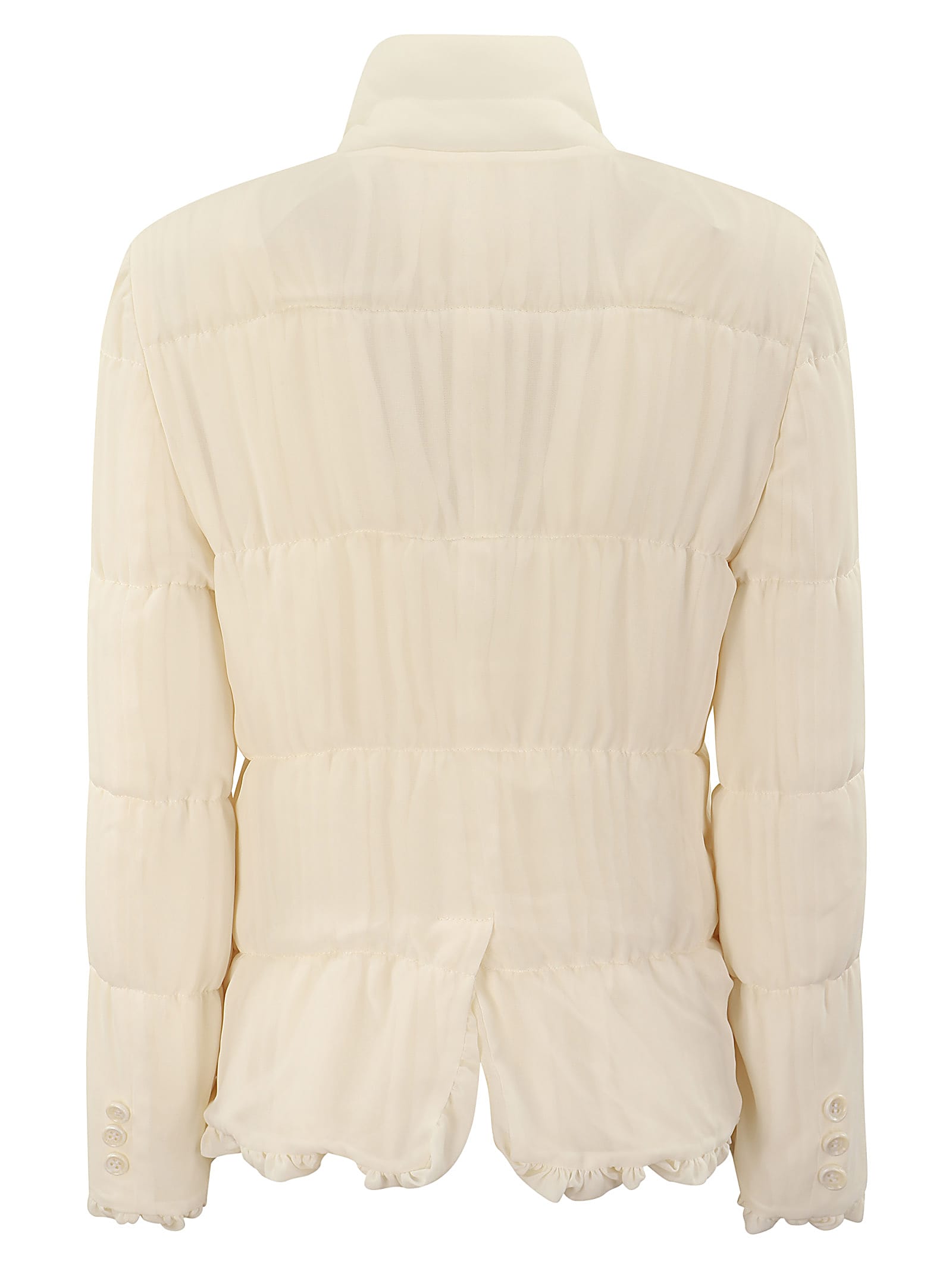 Shop Comme Des Garçons Ladies Jacket In Off White