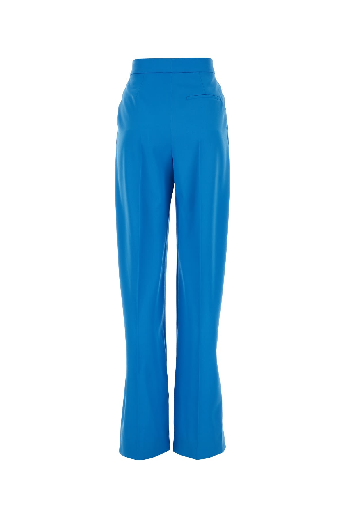 Alexander Mcqueen High-waist-hose Mit Falten In Lapisblue