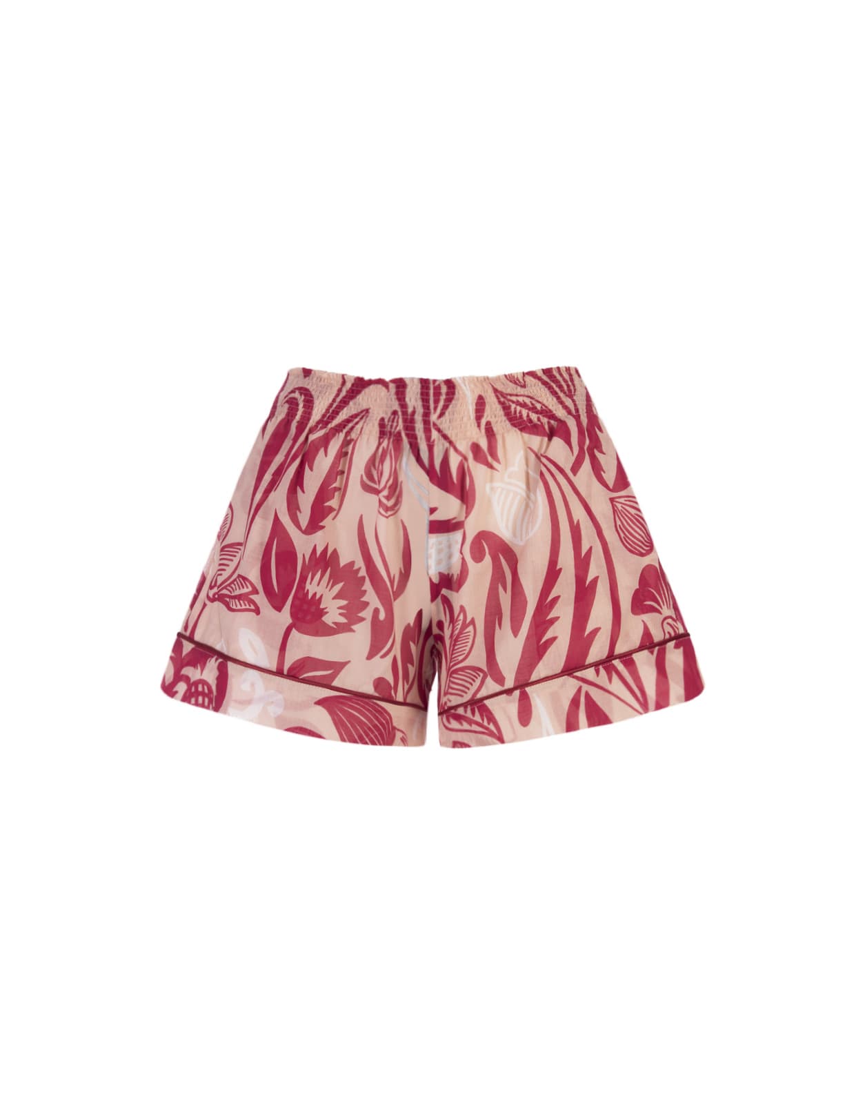F.r.s For Restless Sleepers Burgundy Paul Poiret Toante Shorts In Red