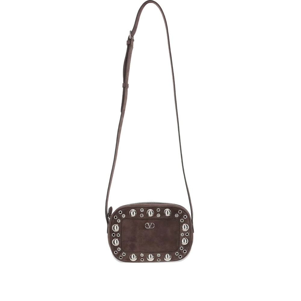 Valentino Garavani Nellcote Shoulder Bag In Brown