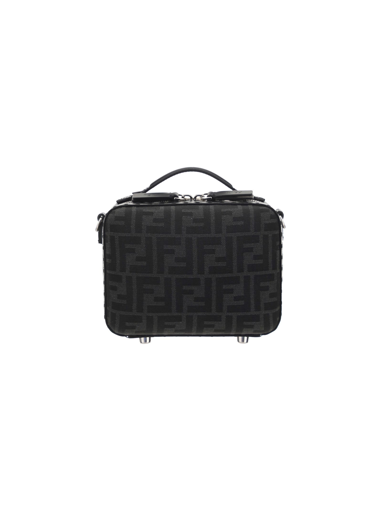 Fendi Mini Suitcase In Asfalto+nero+pallad.