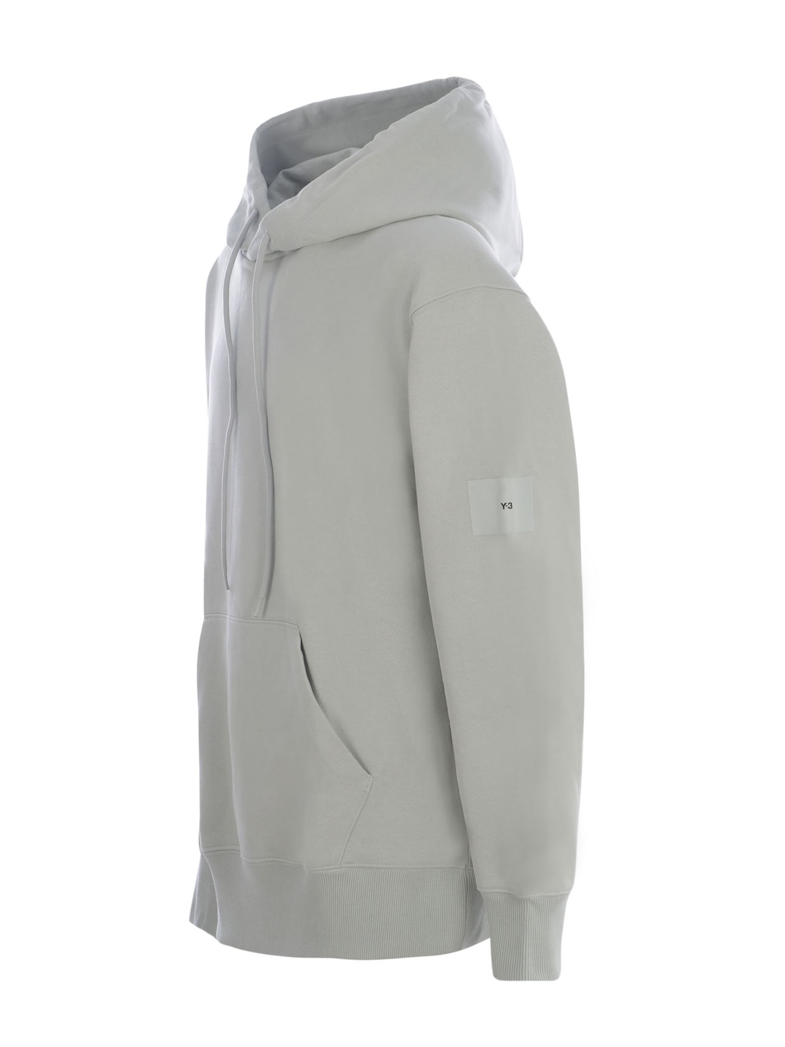 Shop Y-3 Hooded Sweatshirt  In Cotton In Grey