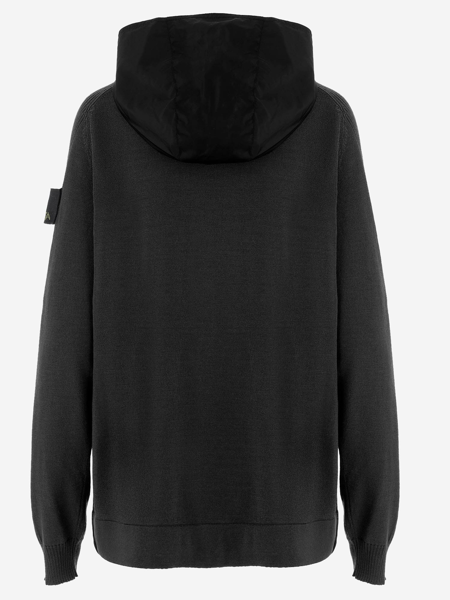 Premiata Merino Wool Zip-up Sweatshirt In Black