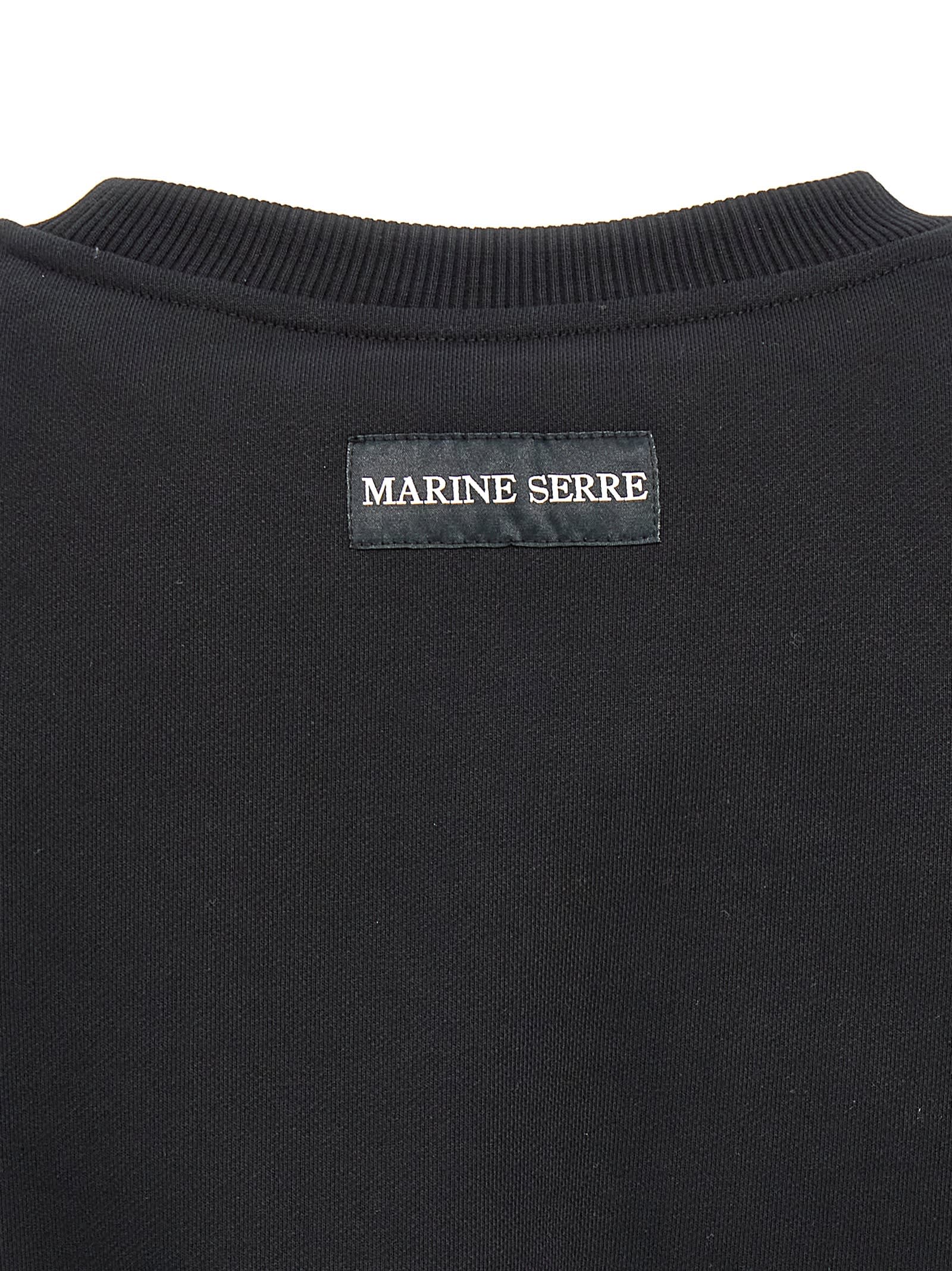 MARINE SERRE MOON LOGO CROPPED SWEATSHIRT 