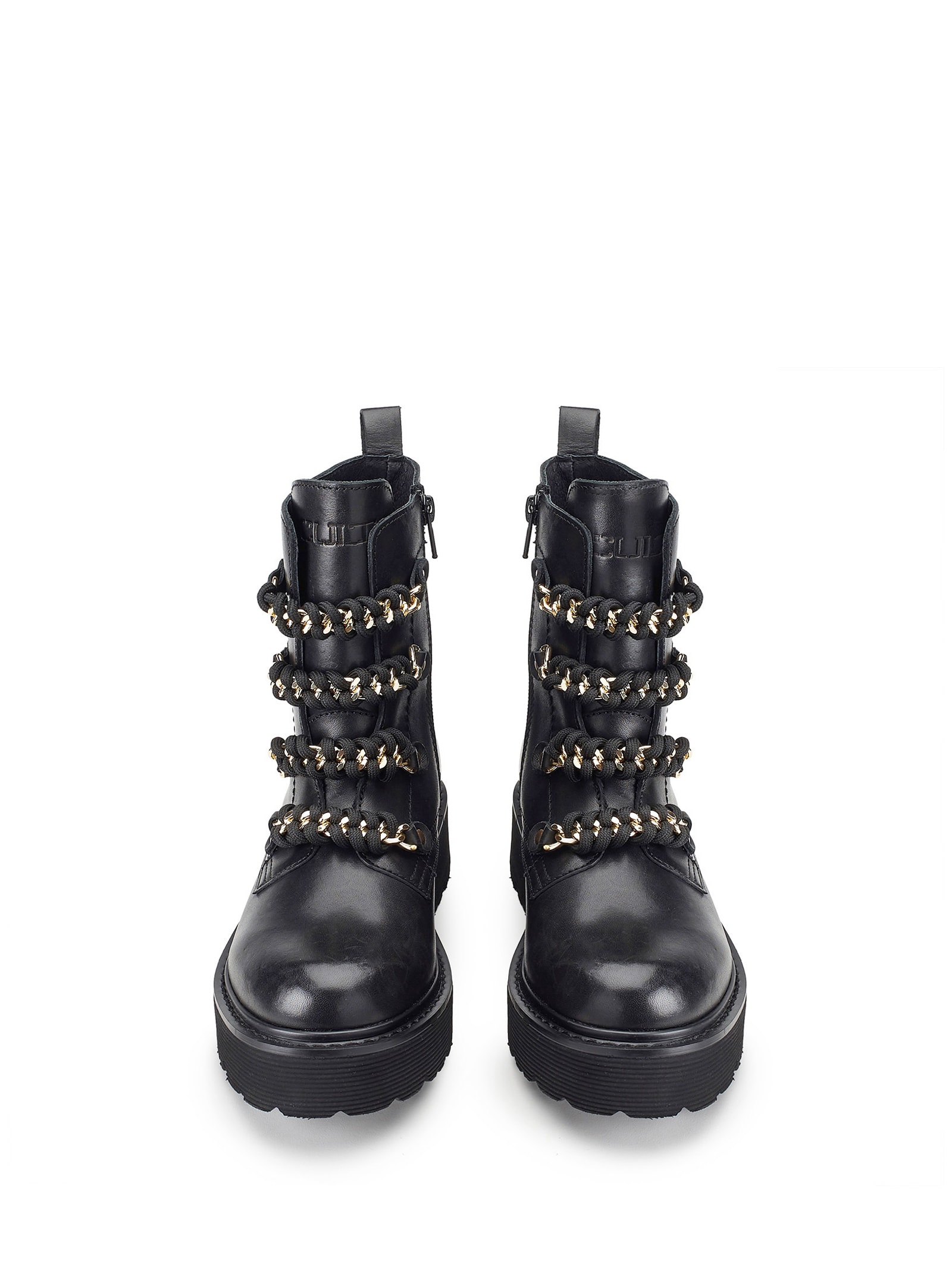 Shop Cult Black Leather Ankle Boot In Nero