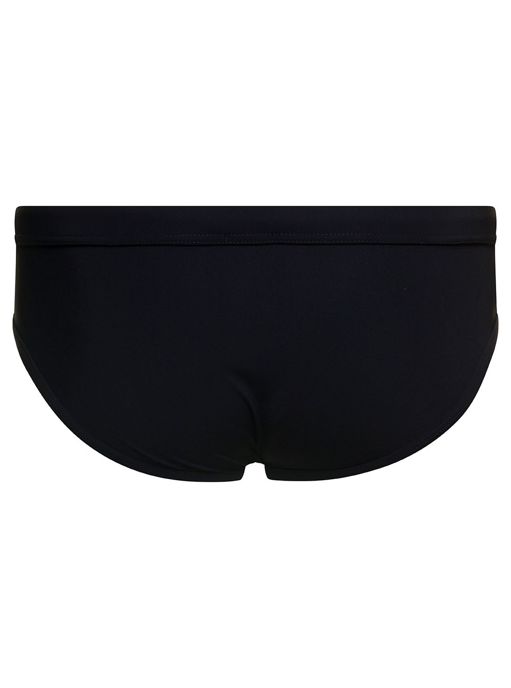 Shop Dolce & Gabbana Black Swim Briefs With Branded Drawstring And Logo Tag In Stretch Polyamide Man