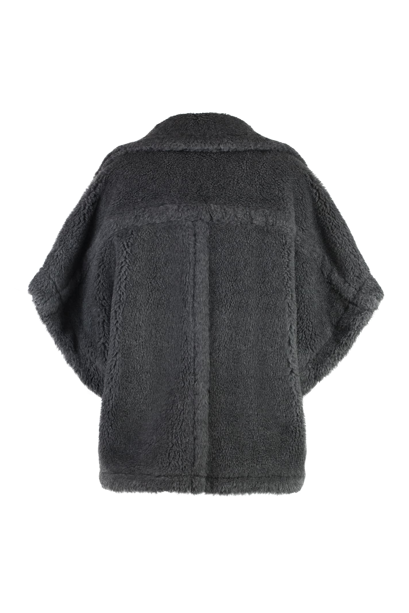 Shop Max Mara Newmanto Vegan Fur Jacket In Grey