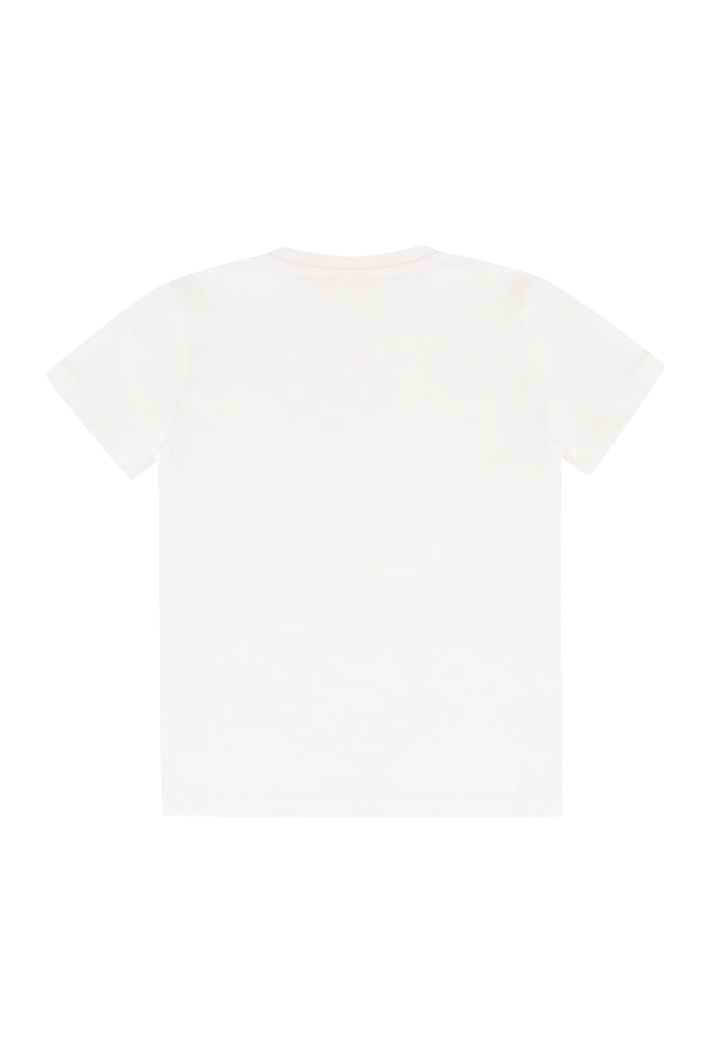 Shop Golden Goose Cotton Crew-neck T-shirt In Ivory