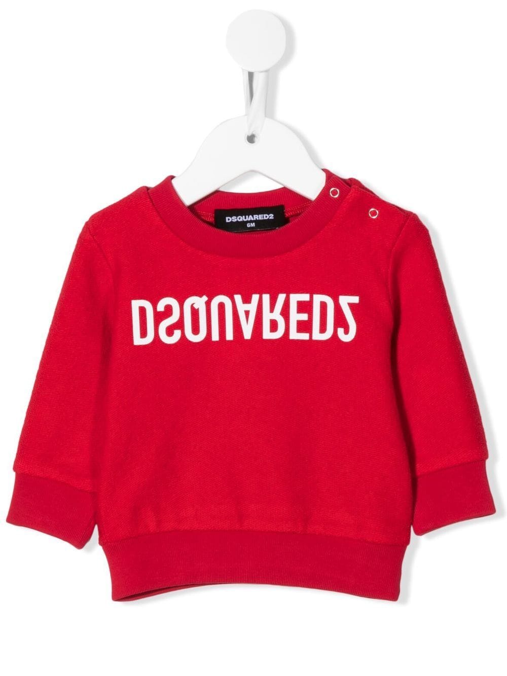 Dsquared2 Baby Red Sweatshirt With White Reflected Logo