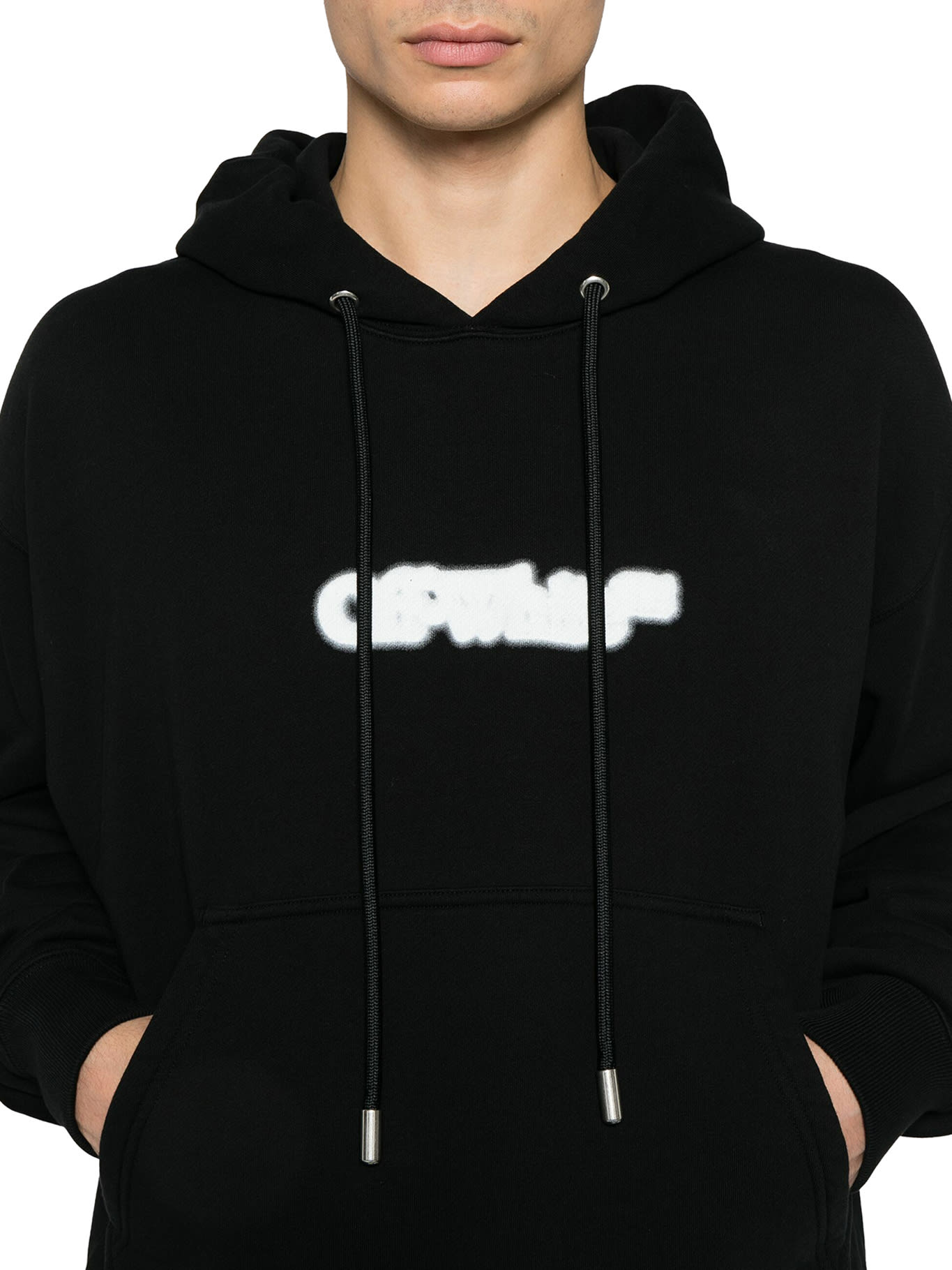 Shop Off-white Spray Arrow Skate Hoodie In Black