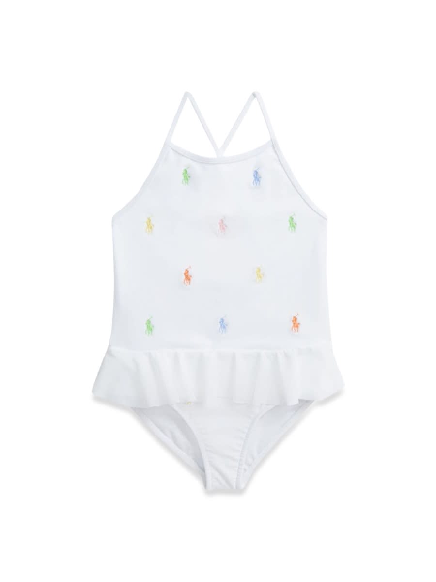 Ralph Lauren Babies' Allovrpp1pcex2;swimwear-1 Pc Swim In White