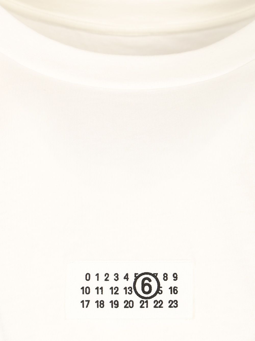 Mm6 Maison Margiela Numeric Signature Cotton T-shirt In White