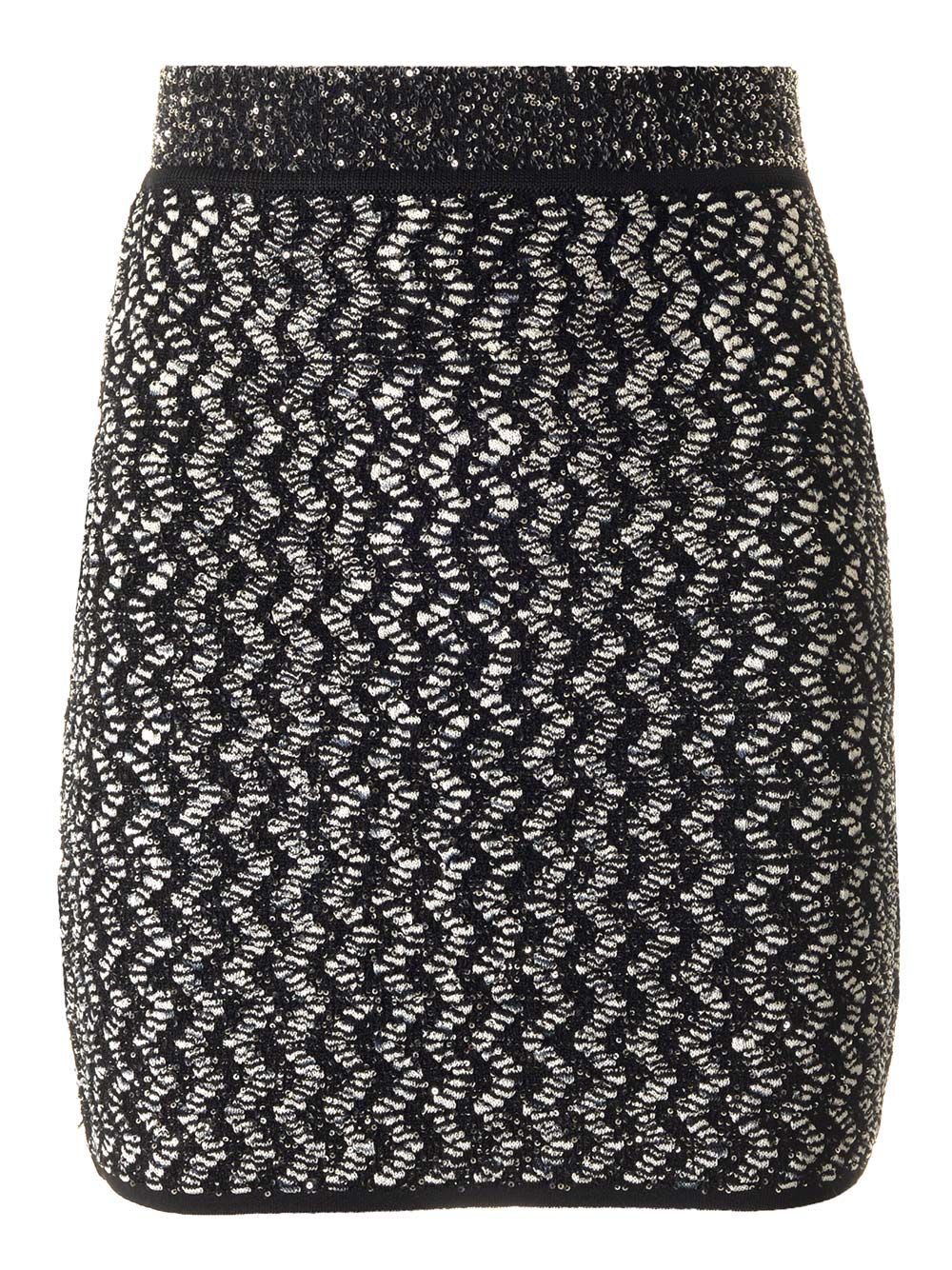 Shop Missoni Flamed Lamé Mini Skirt In Black