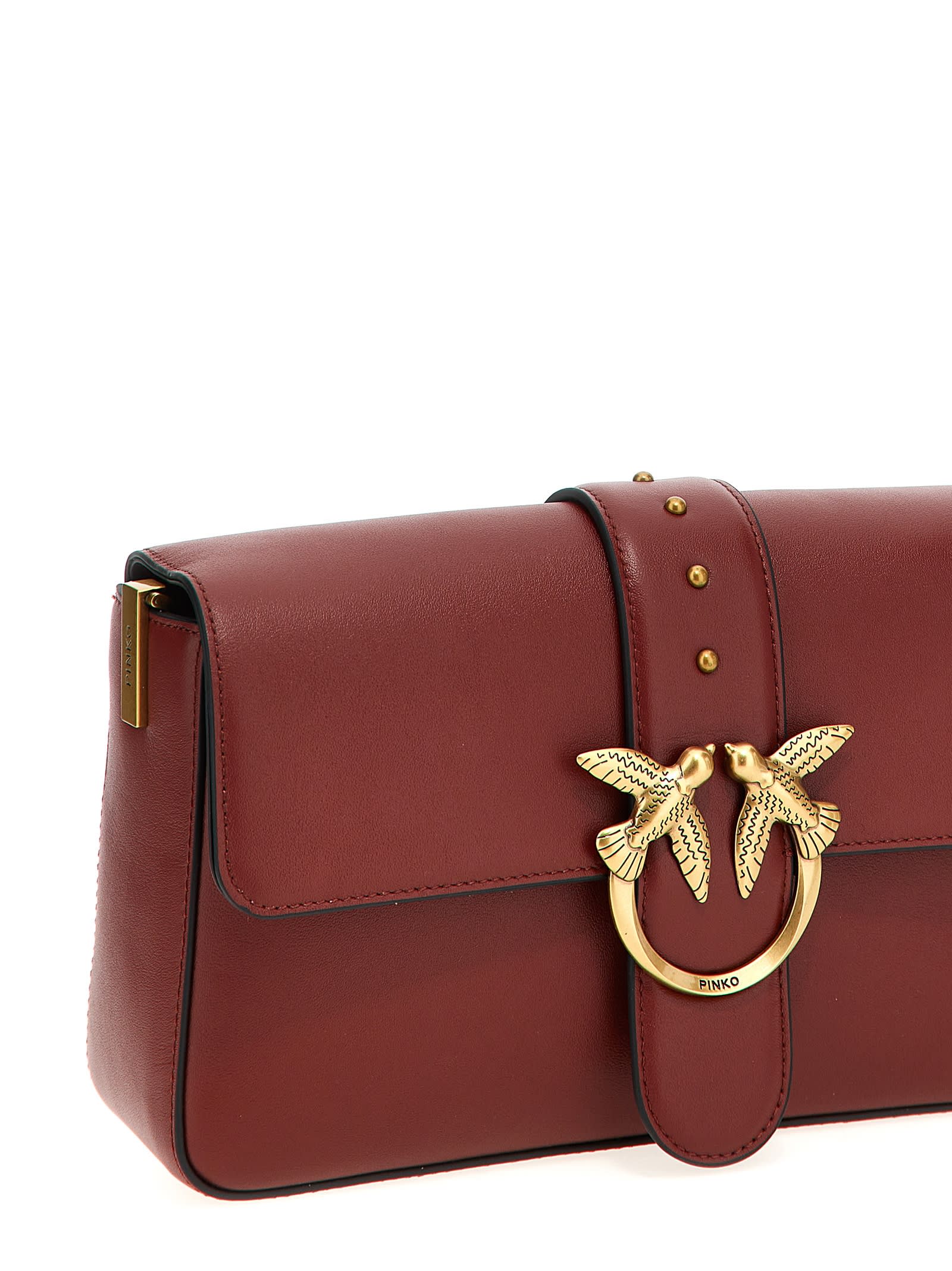 Pinko Love One Mini Crossbody Bags Bordeaux In Bordeaux