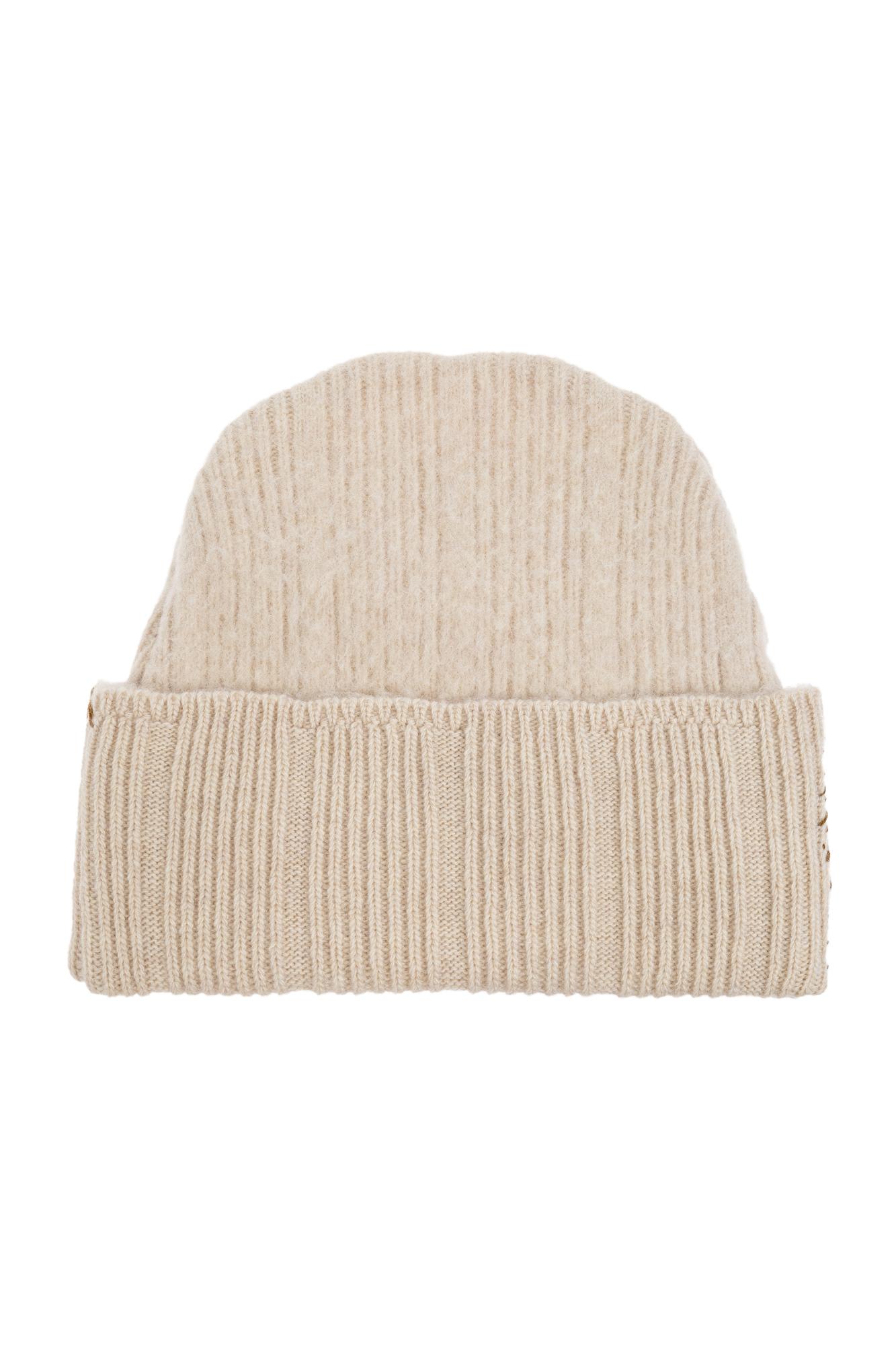 Marni Wool Beanie With Stitching In Brown