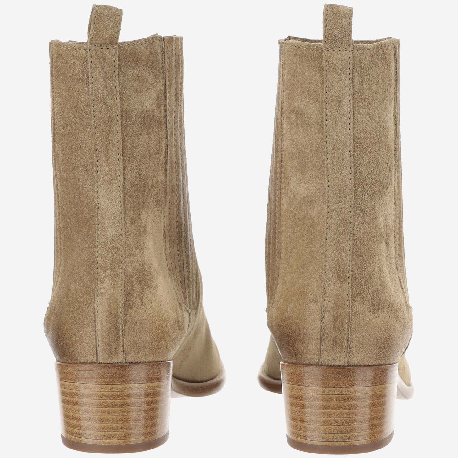Shop Sartore Suede Ankle Boots In Beige