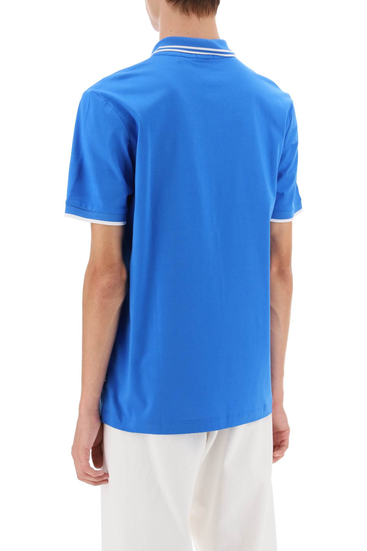 Shop Hugo Boss Phillipson Slim Fit Polo Shirt In Bright Blue (light Blue)