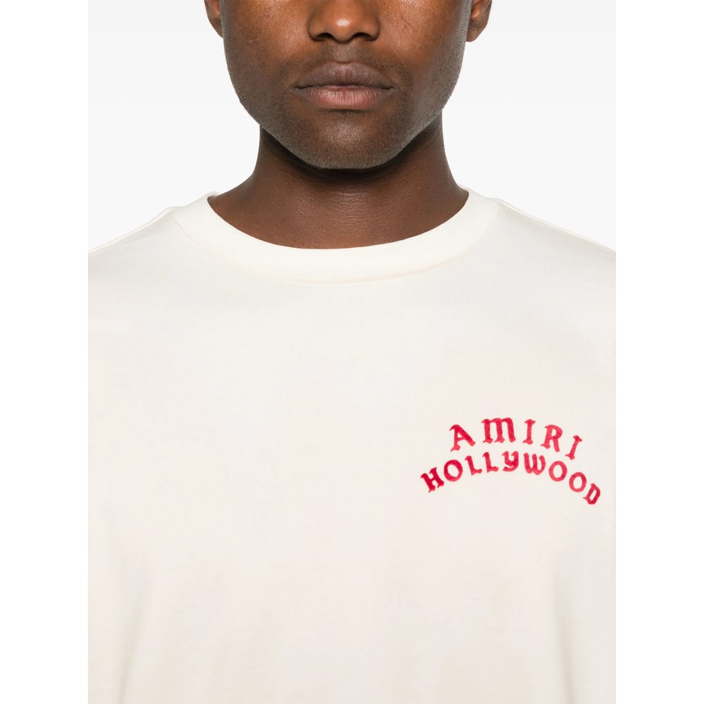 Amiri Hollywood Oversized T-shirt In Neutral