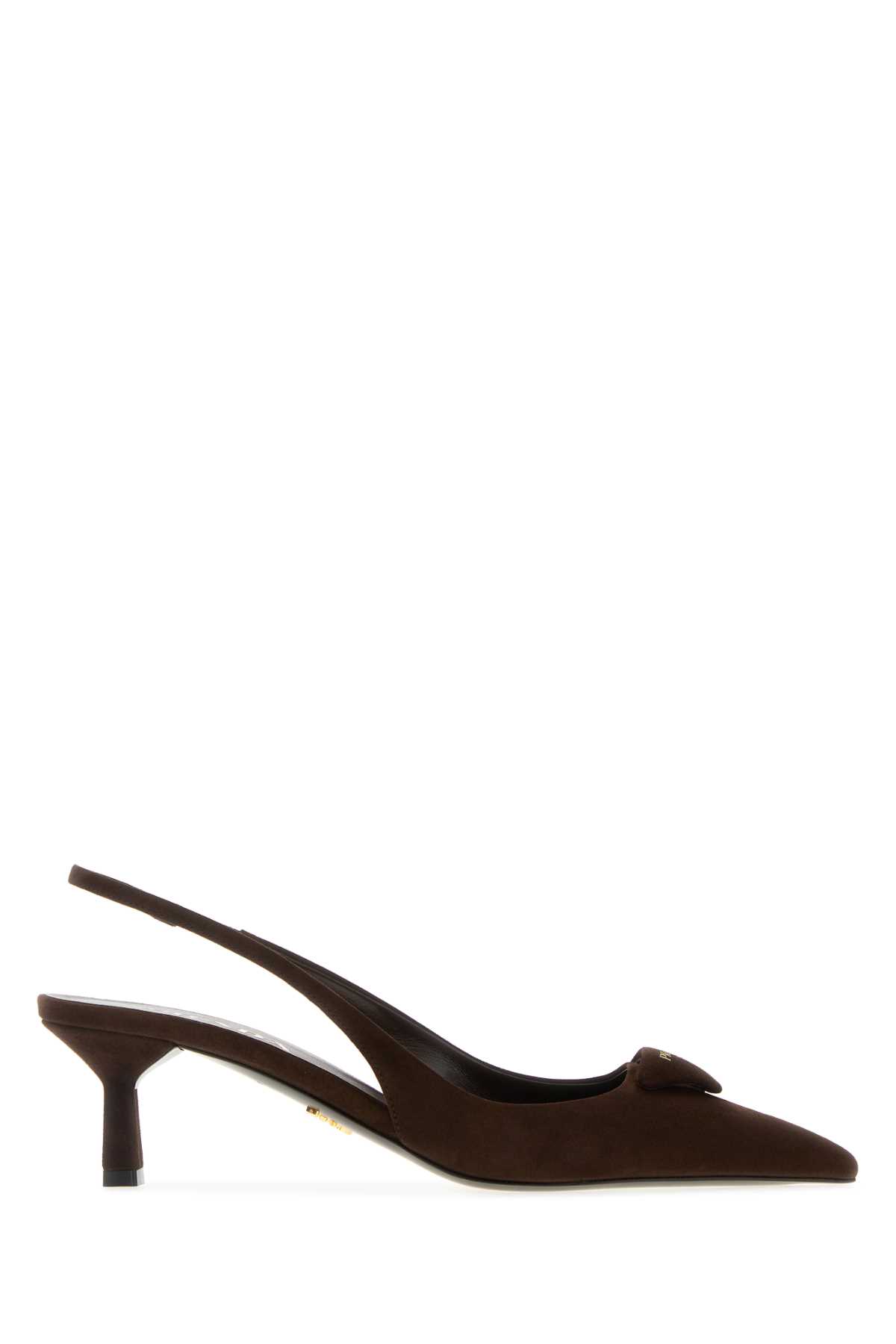 Prada Chocolate Suede Pumps
