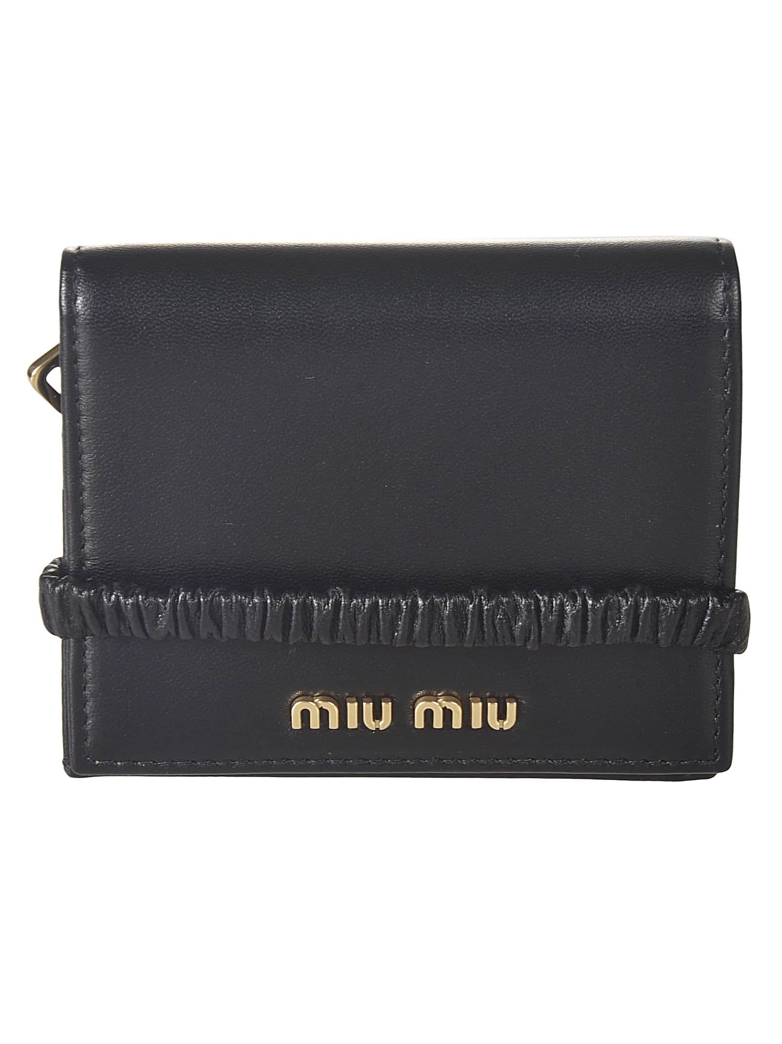 Miu Miu Metallic Foldover Wallet