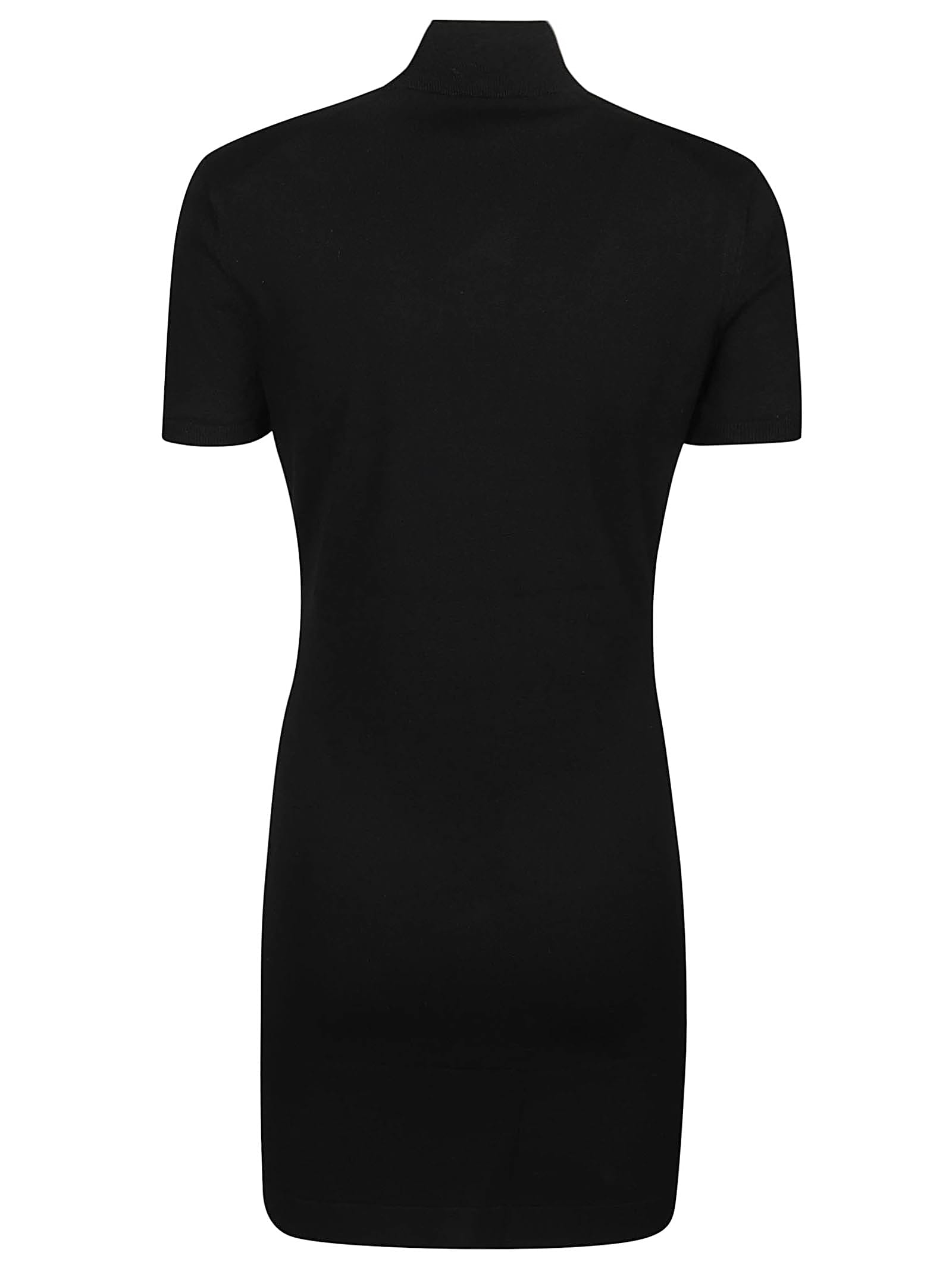 Shop Alexander Wang T Embossed Logo Short Sleeve Mini Dress In Black