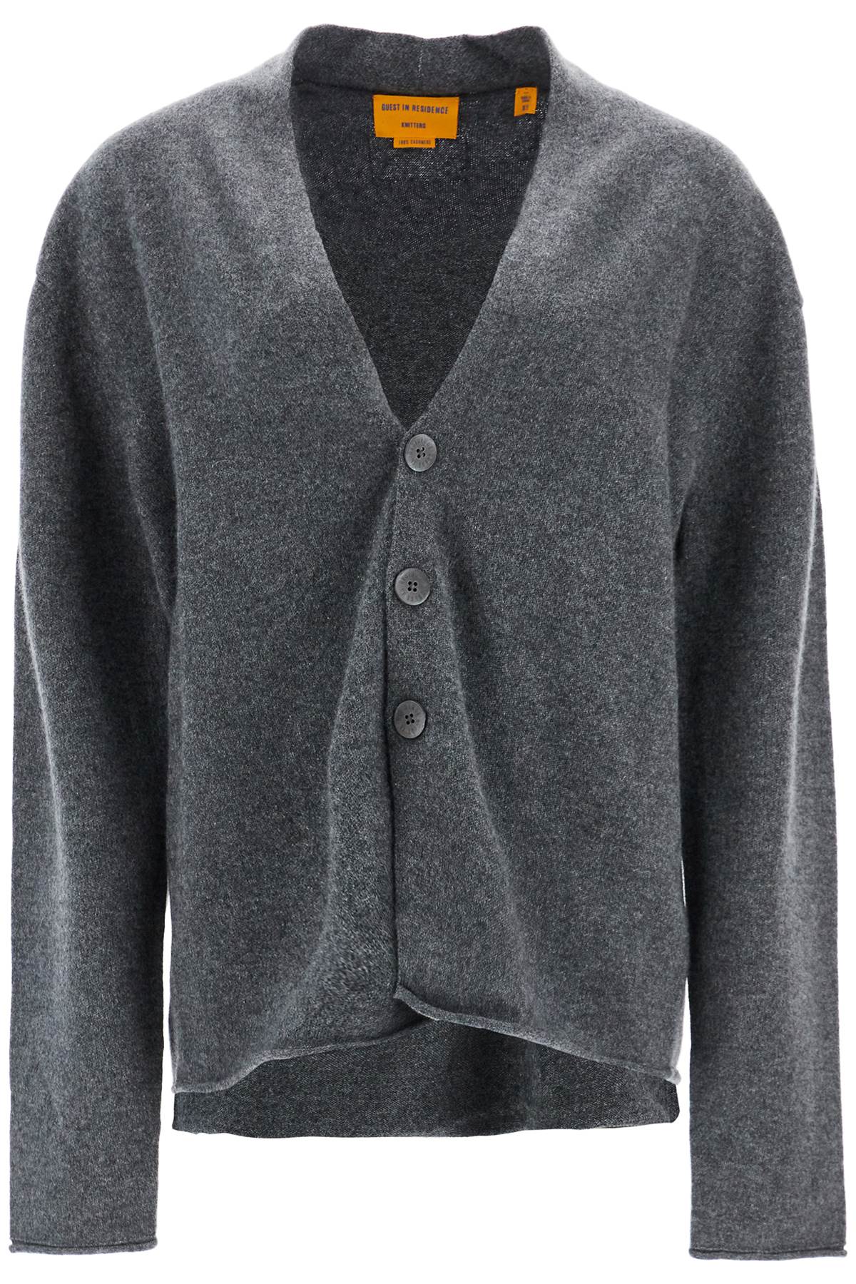 Shop Guest In Residence Pure Cashmere Cardigan For In Charcoal (grey)