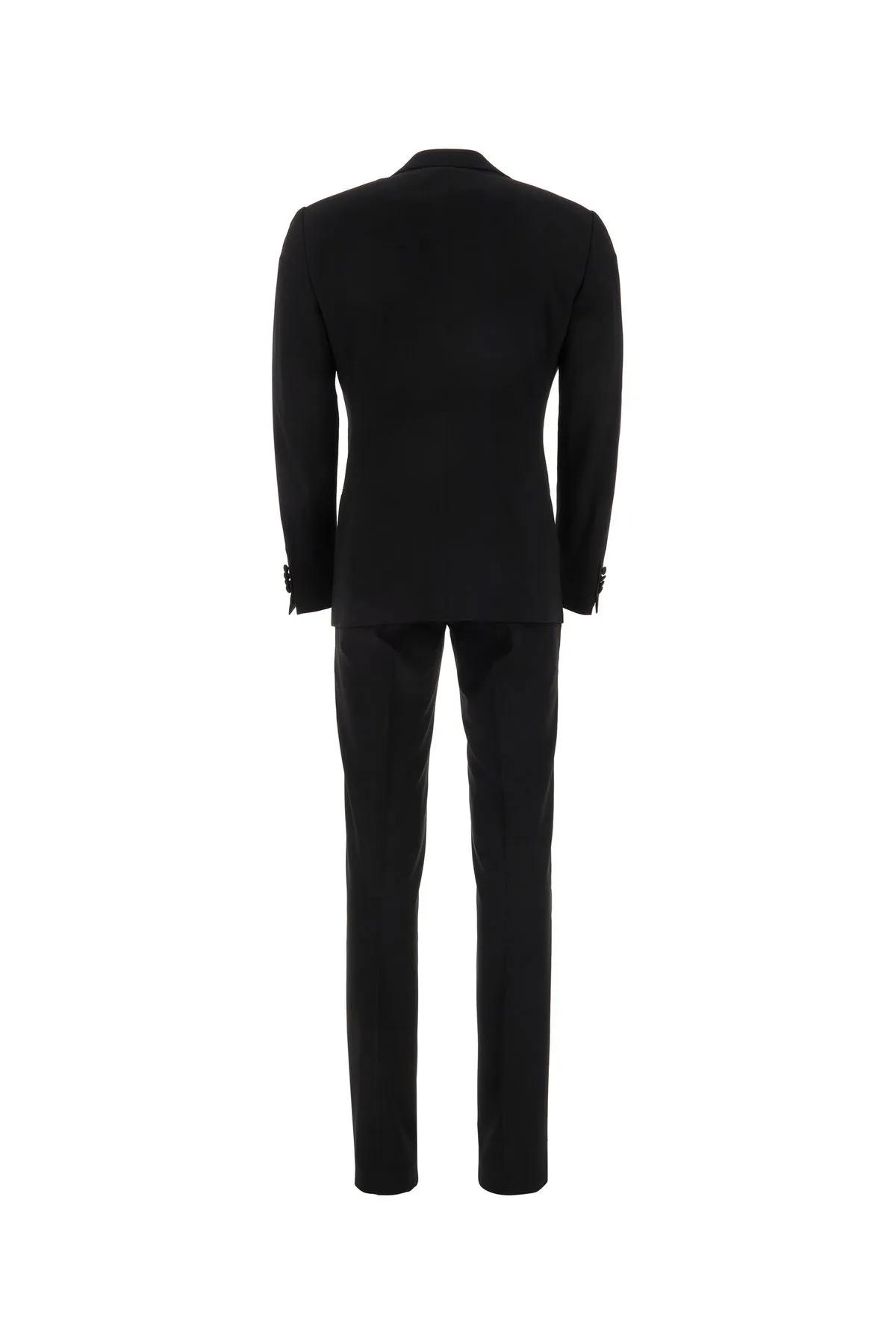 Shop Giorgio Armani Black Fabric Suit