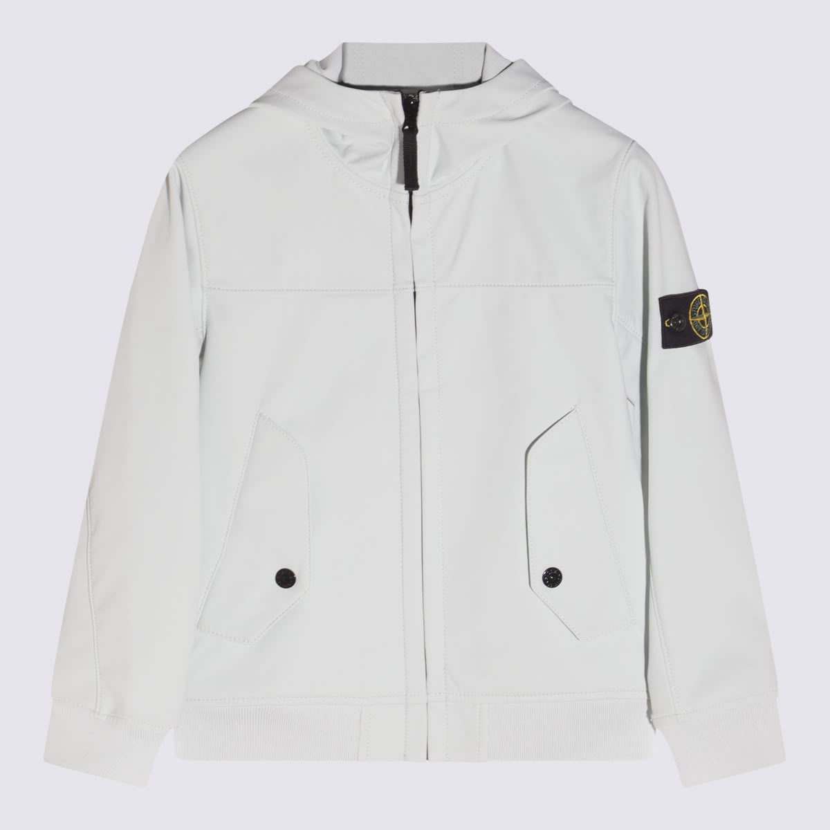 Stone Island White Casual Jacket In Gray