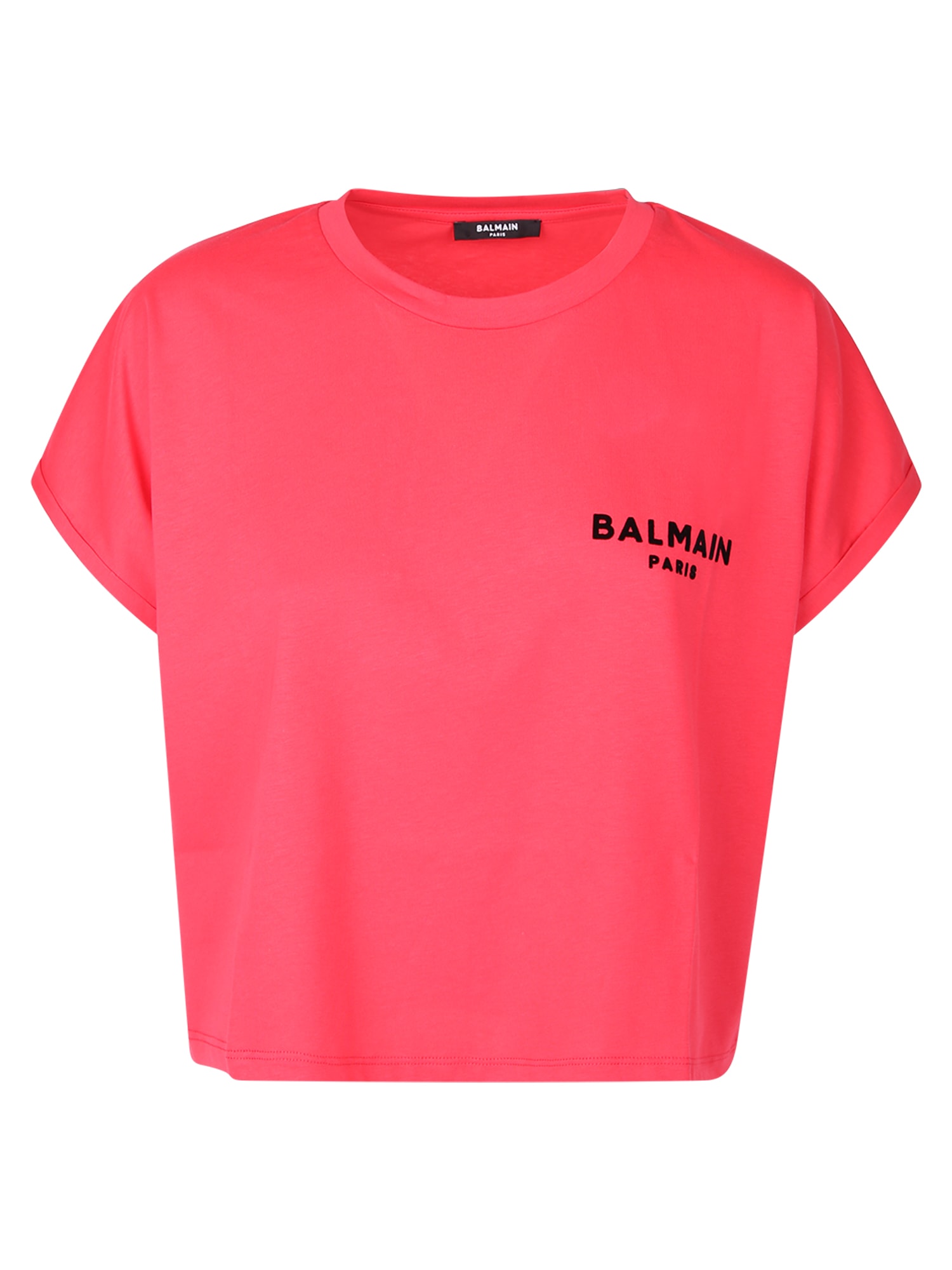 Balmain Branded T-shirt In Pink