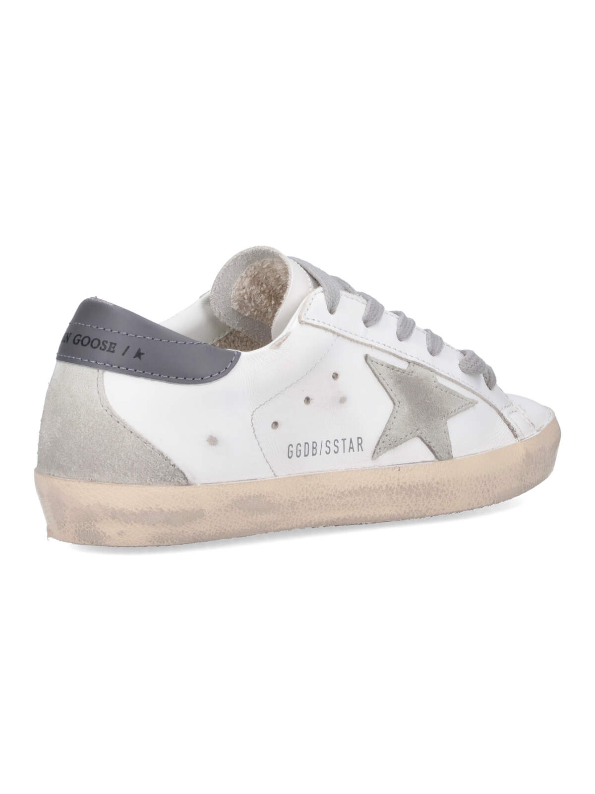 Golden Goose Super Star Sneakers In White/ice/dark Gray