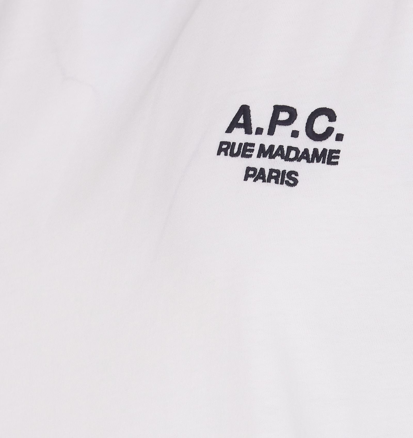Apc A.p.c. Unisex Boxy T-shirt In Organic Cotton White Short Sleeves Women In White