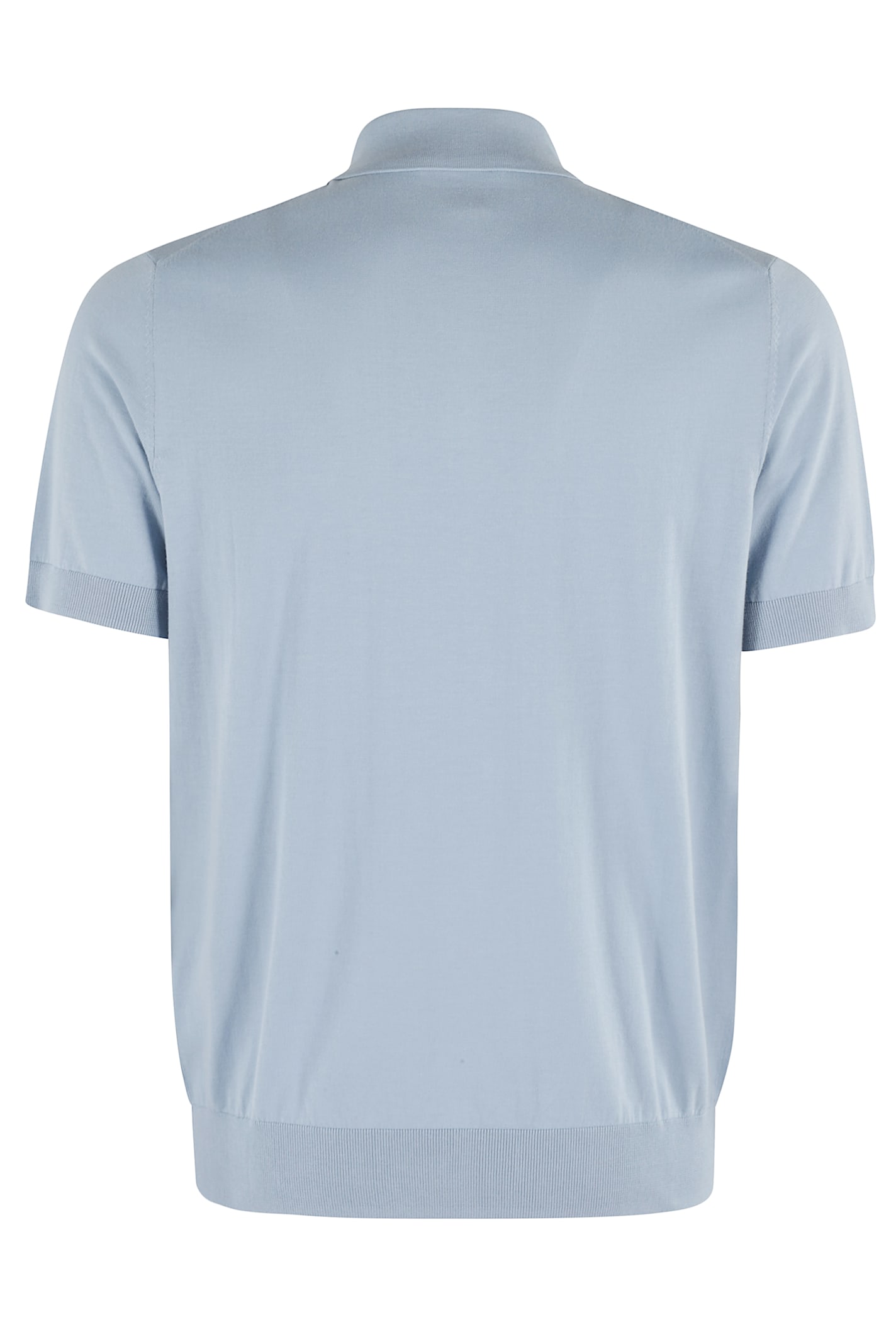 Shop Paolo Pecora Maglia A Polo In Celeste Metalizzato