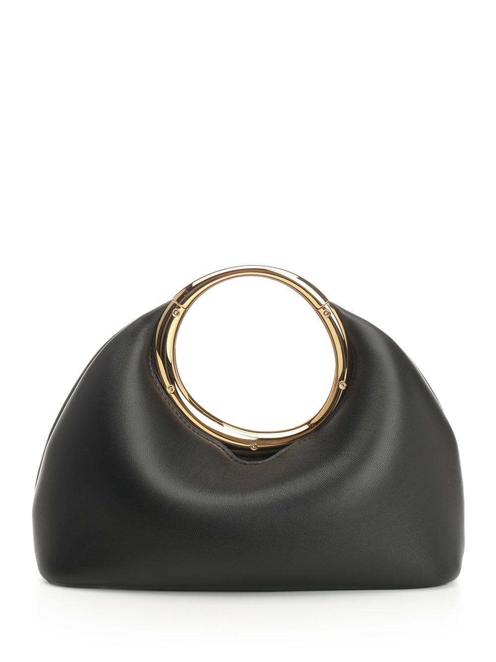 Jacquemus Small Calino Leather Top Handle Bag In Black