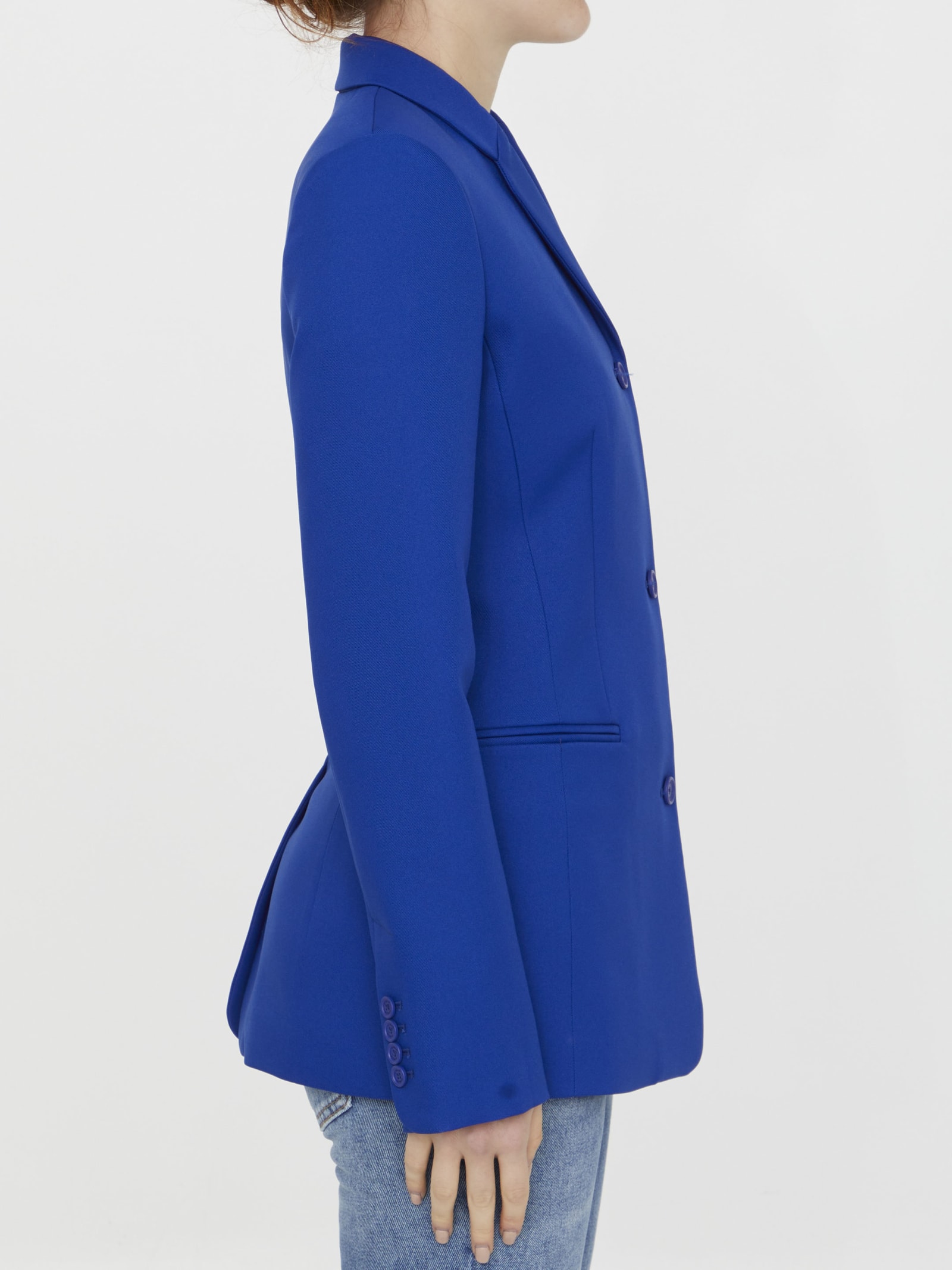 Shop Off-white Tech Drill Tailoring Jacket In Blue