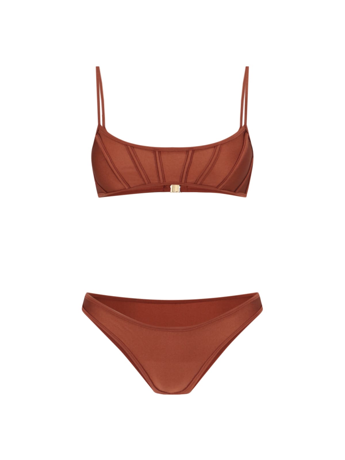 Shop Zimmermann Corset Alight Bikini Set In Brown