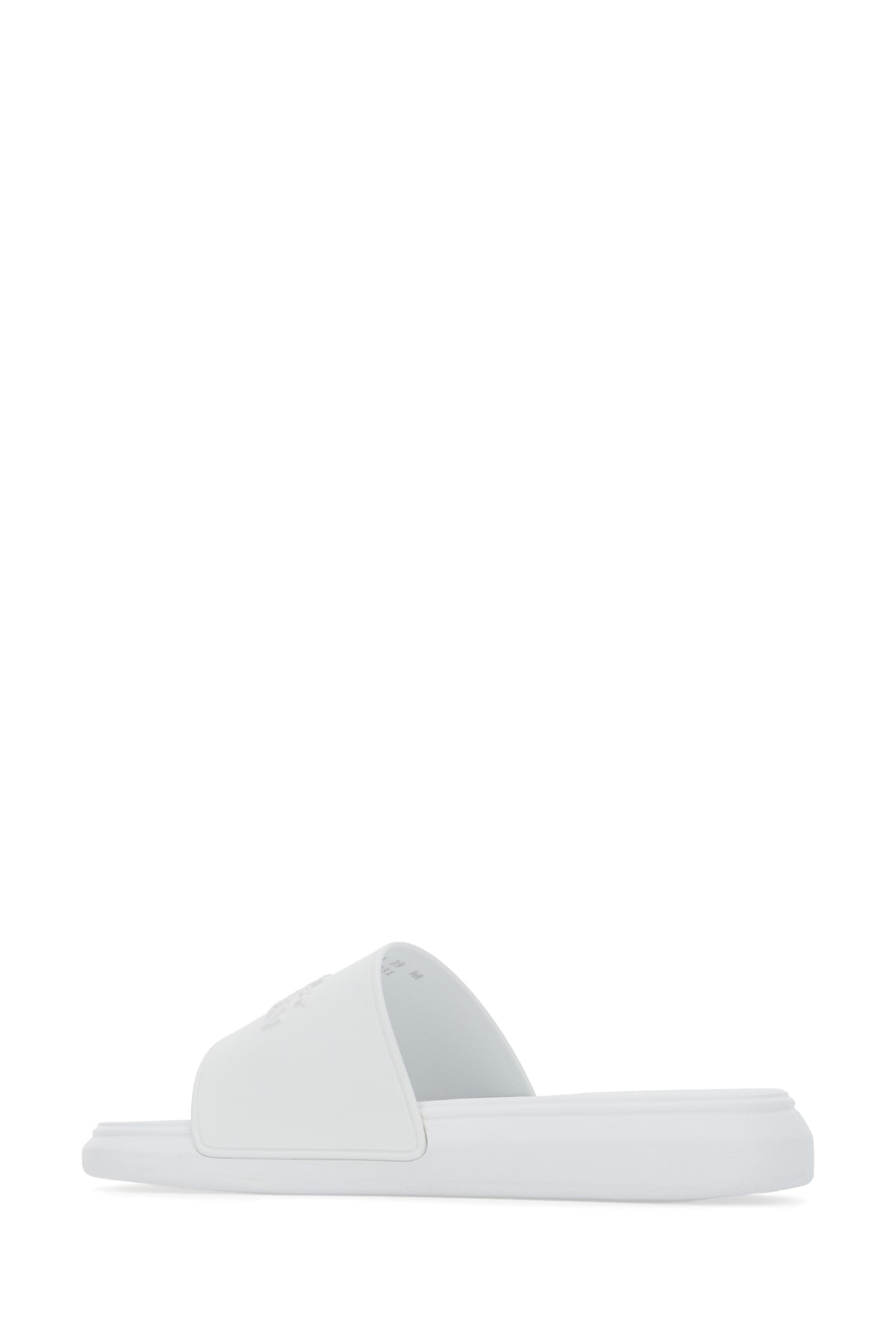 Alexander Mcqueen Logo Patch Pool Slides In White