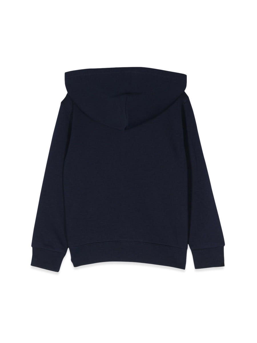Polo Ralph Lauren Logo-embroidered Cotton Hoodie In Blue