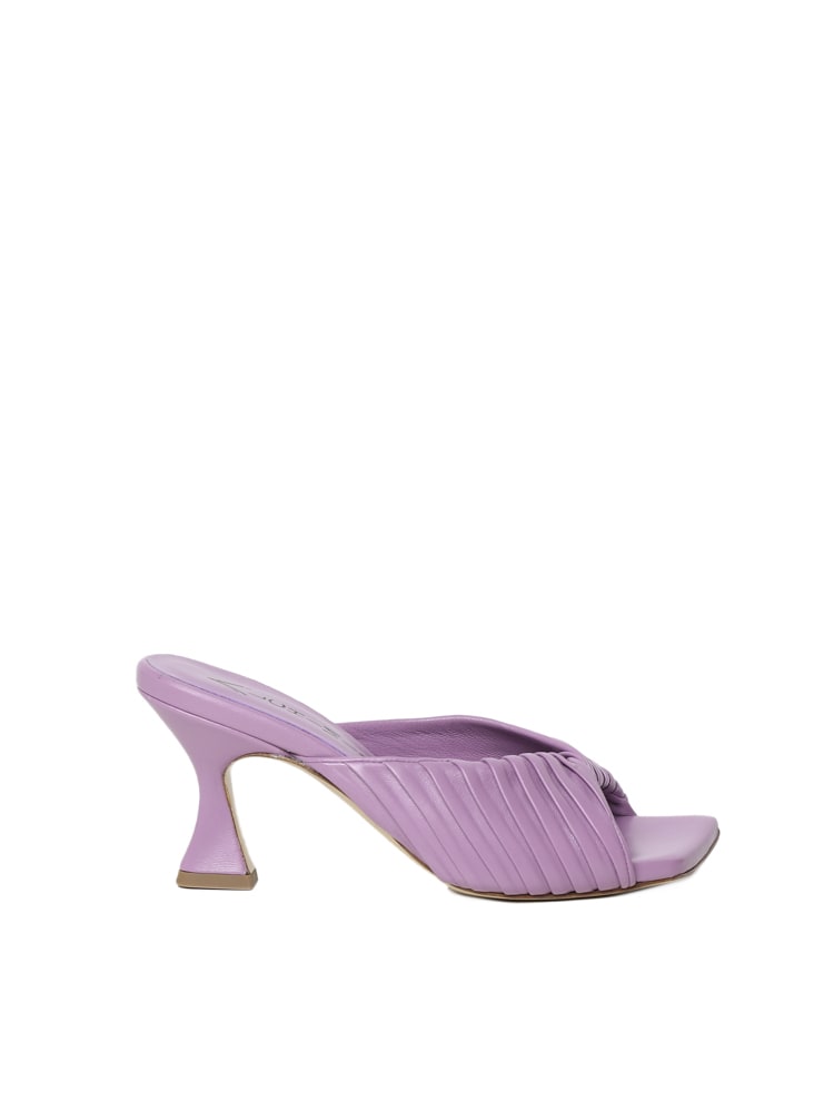 Alchimia Audine Leather Mules In Lilac