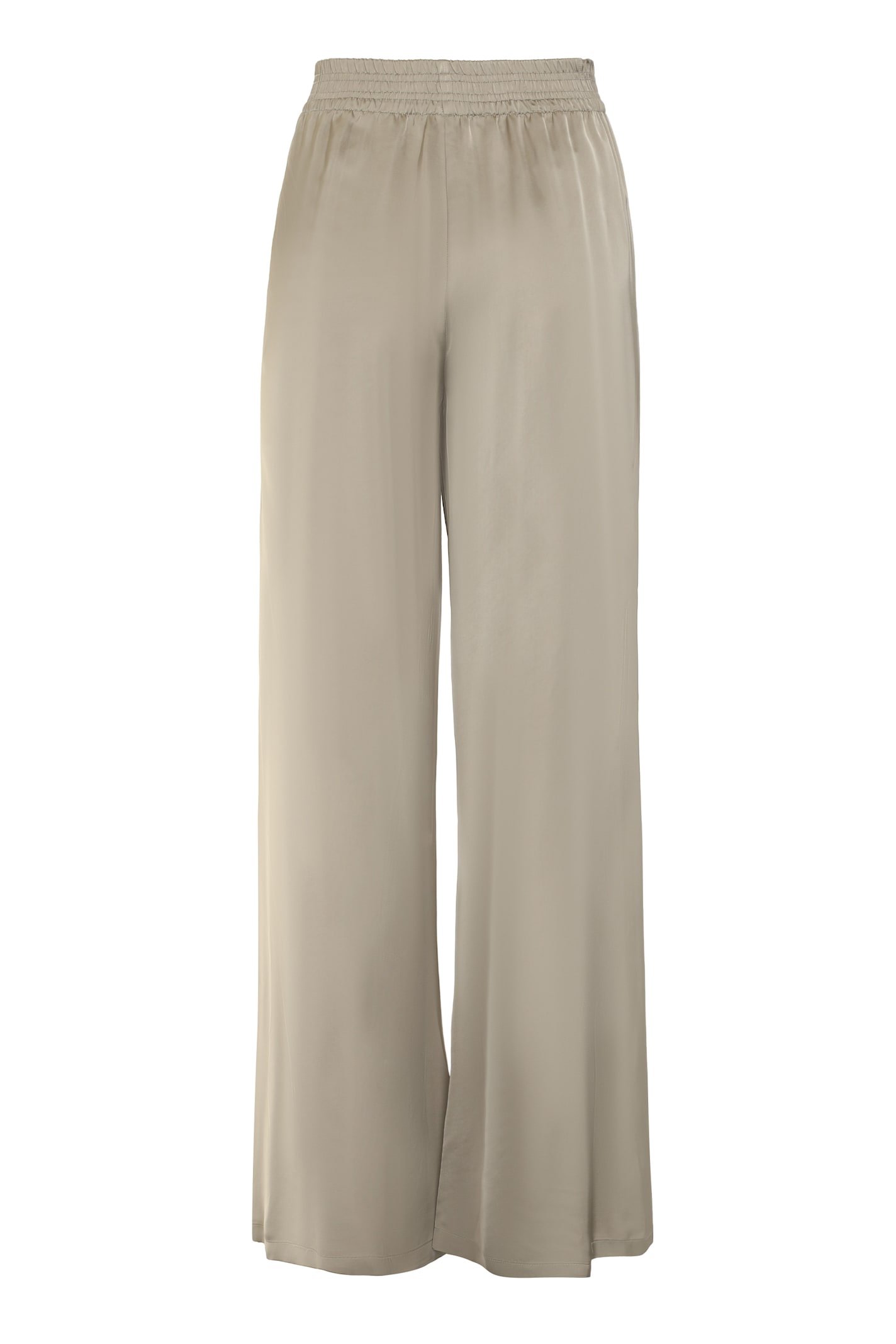 Fabiana Filippi Trousers Wide Leg Elastic Waistband In Grey