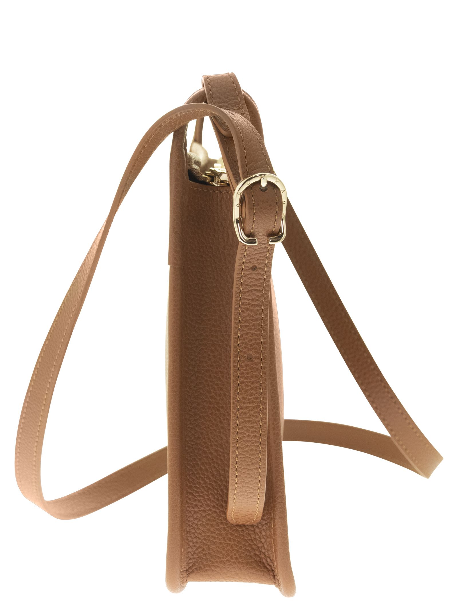 Shop Longchamp Le Foulonné - Shoulder Bag With Zip S In Brown