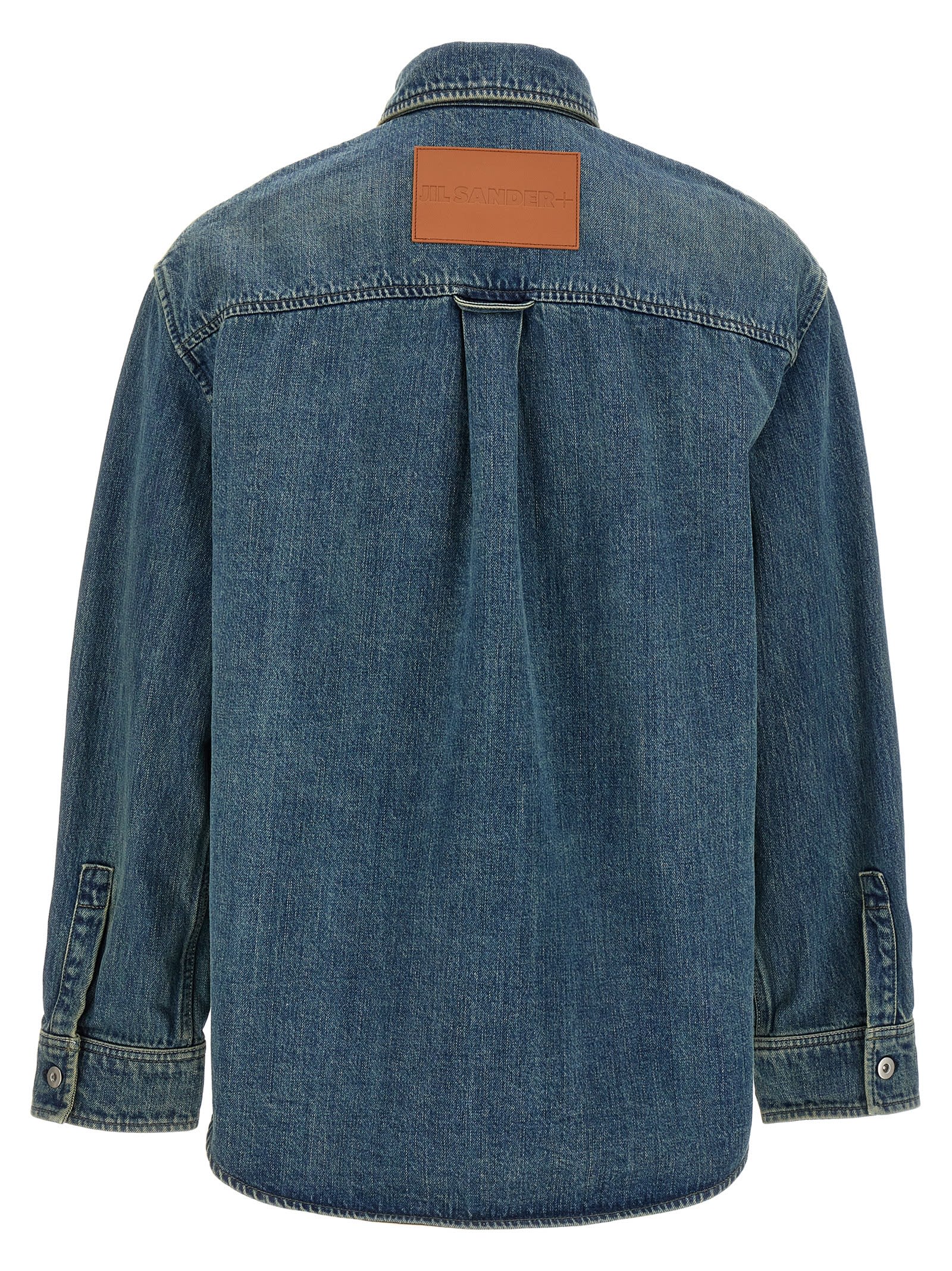 Jil Sander Denim Jacket Featuring Chest Pocket And Contrast Stitching In 420