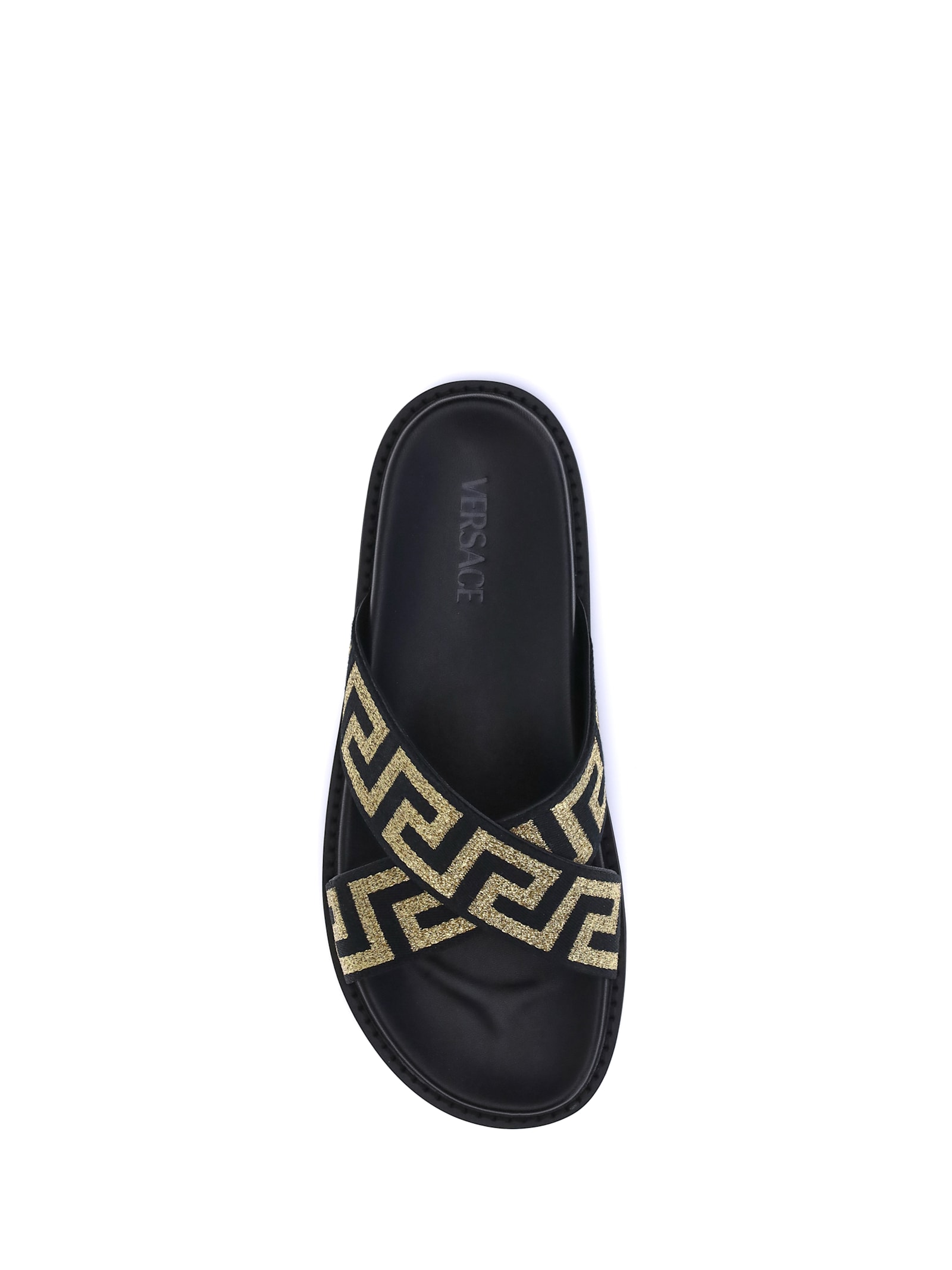 Versace Greca Sandals In Multi