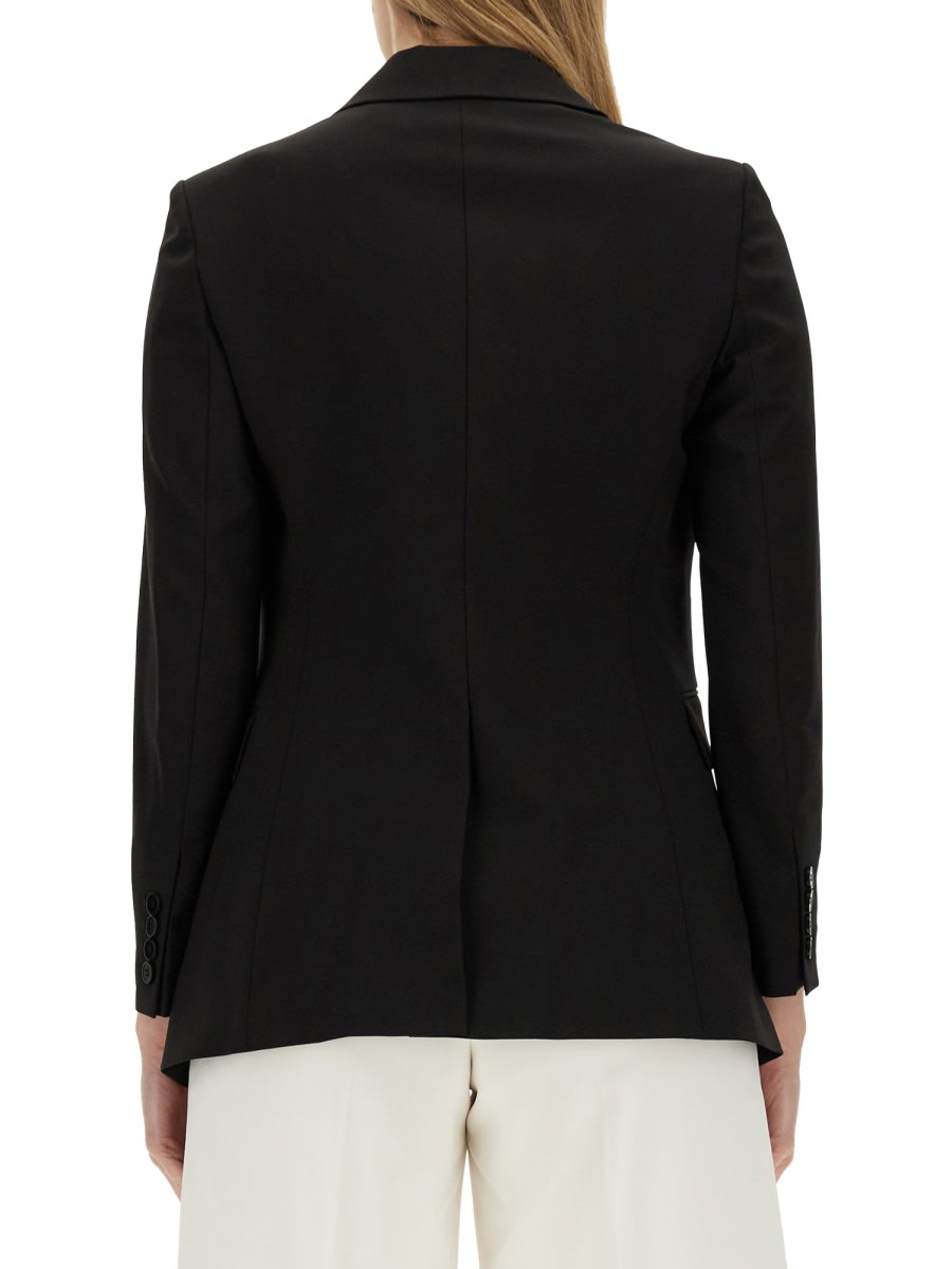 Theory Etiennette Grain De Poudre Wool-blend Blazer In Black