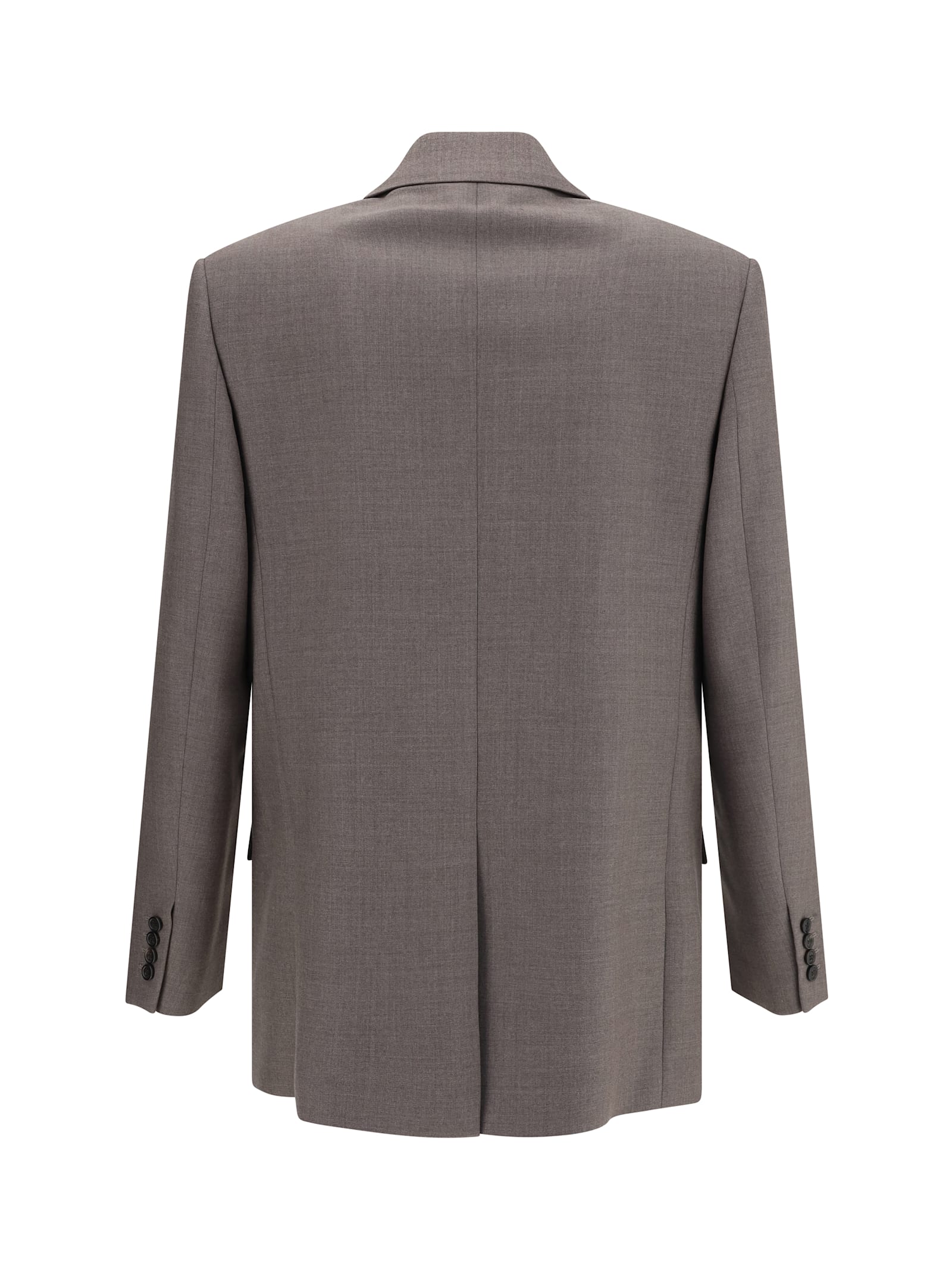 Saint Laurent Brown Single-breasted Jacket In Wool Men
