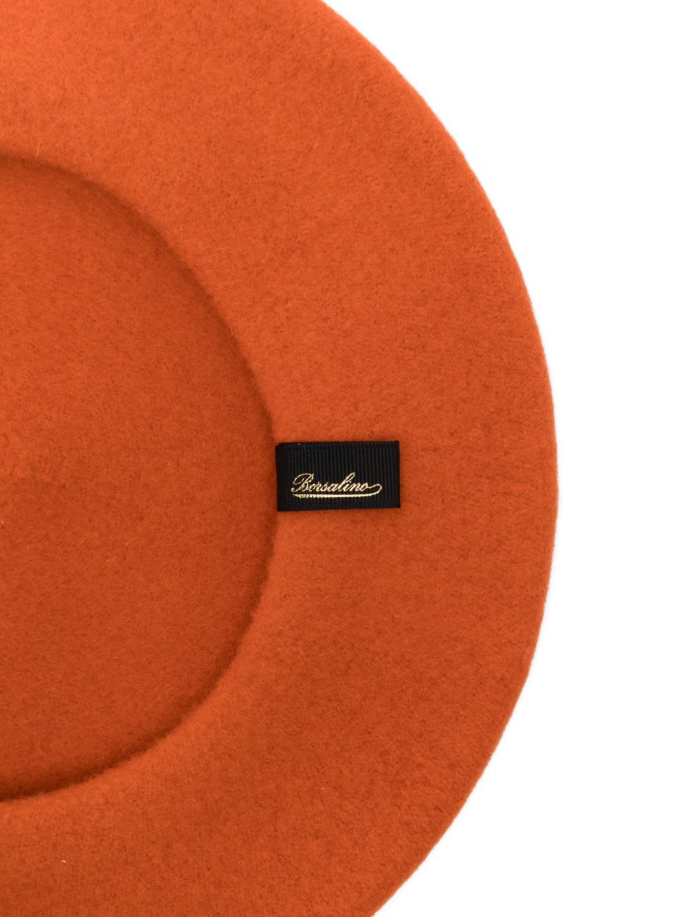 Borsalino Wool Basque Beret In Orange