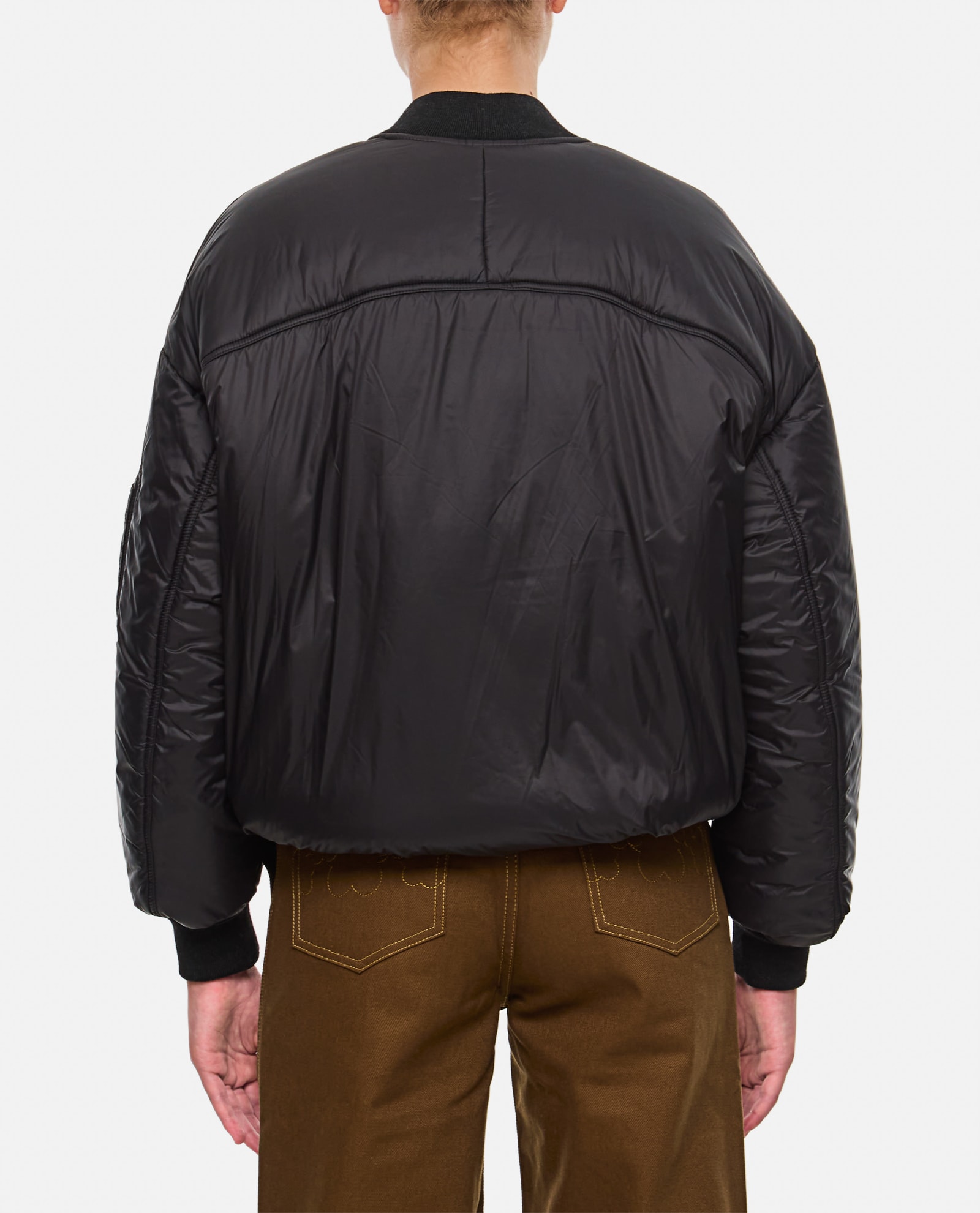 Shop Mordecai Padded Bomber Jacket In Black