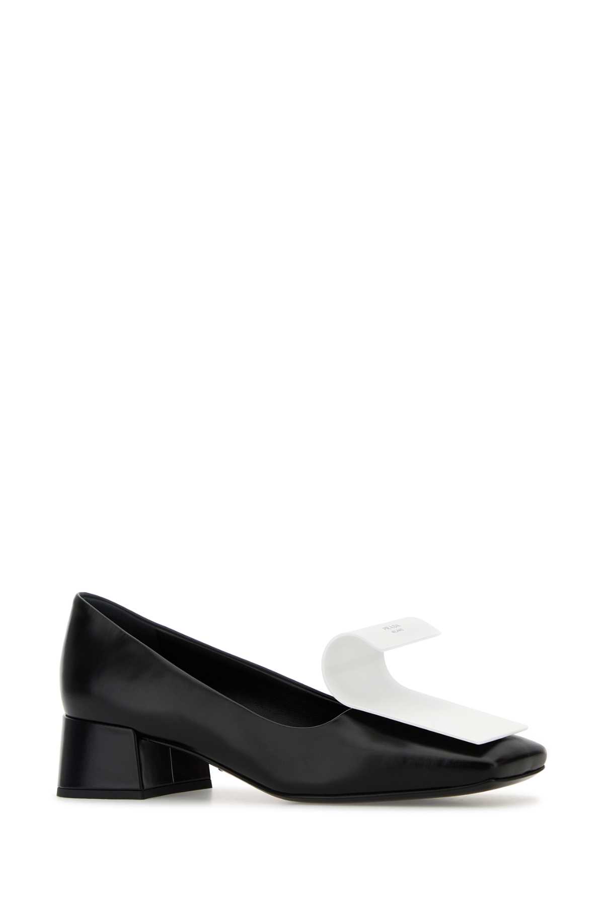 Prada Two-tone Pumps In Nero+bianco