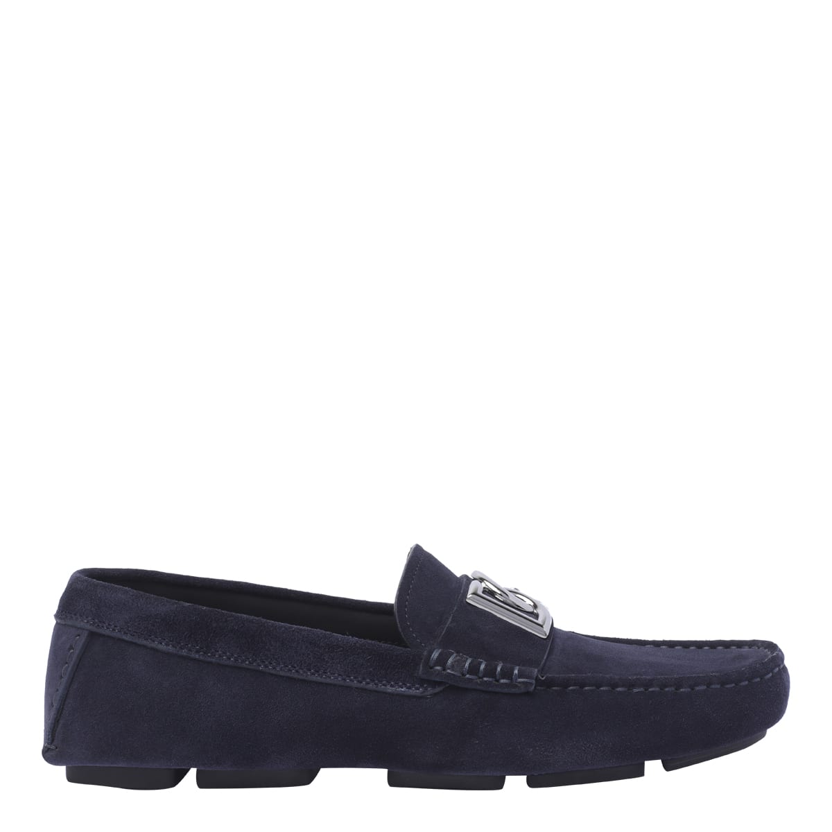 Dolce & Gabbana Driver Suede Loafer In Blue